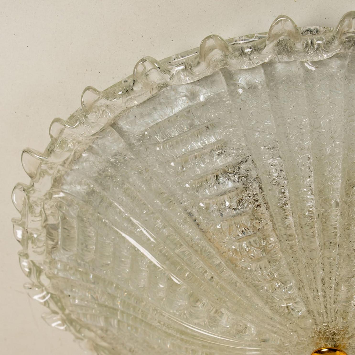 Grandes apliques empotrables de cristal, Alemania, años 70 Otro en venta