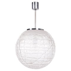 Large Glass Globe Hanging Lamp by Doria Leuchten, 1970s