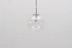 Erco Model 3480 Large Glass Globe Lamp with Black Marble Cube Base, 1970s