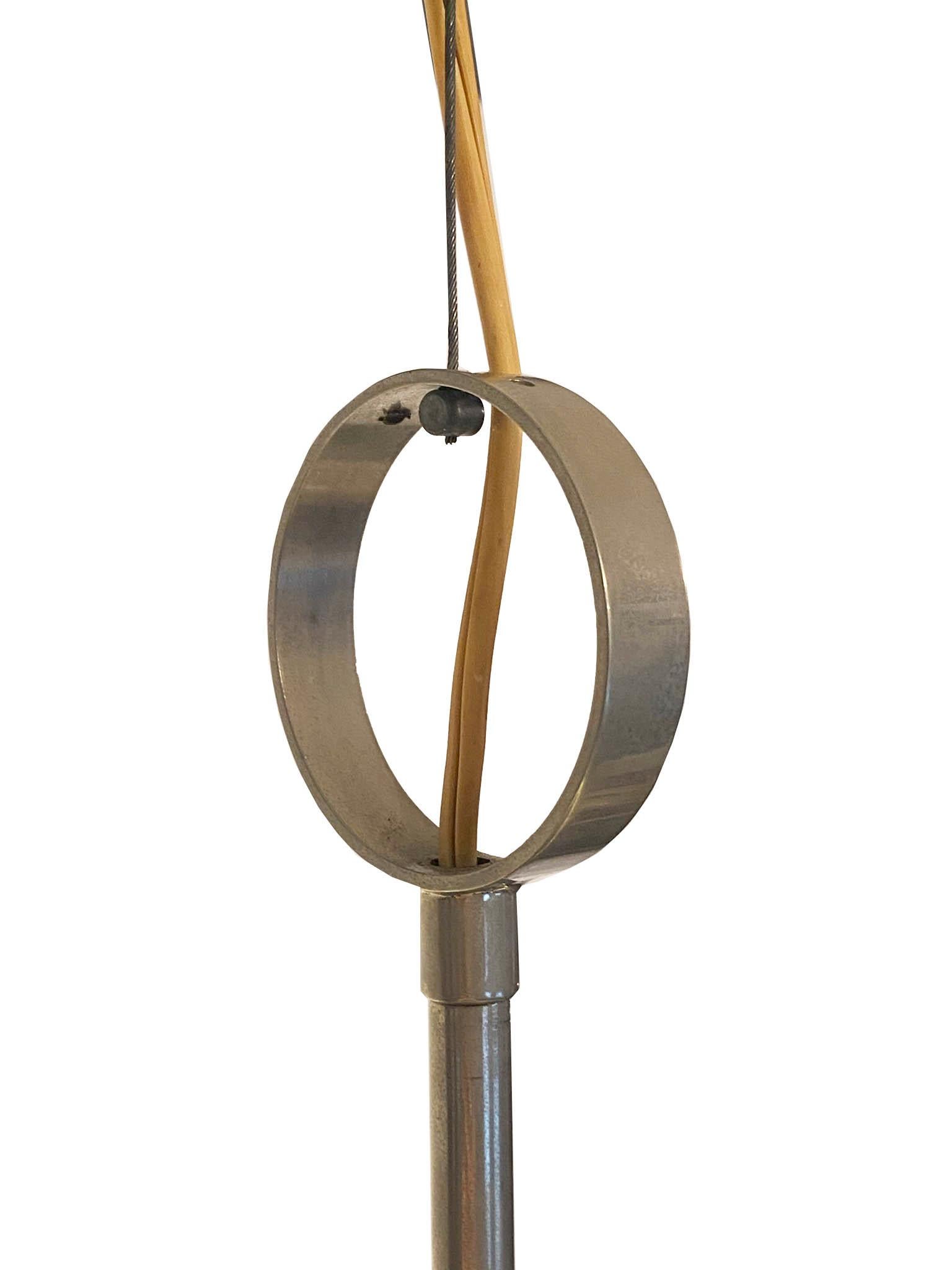 Mid-Century Modern  Arredoluce Attrib. Large Glass Globe Pendant Lamp, Italy, 1970s