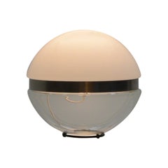 Large glass globe table lamp, 1970s Italy. Large glass globe table lamp, 1970s Italy.