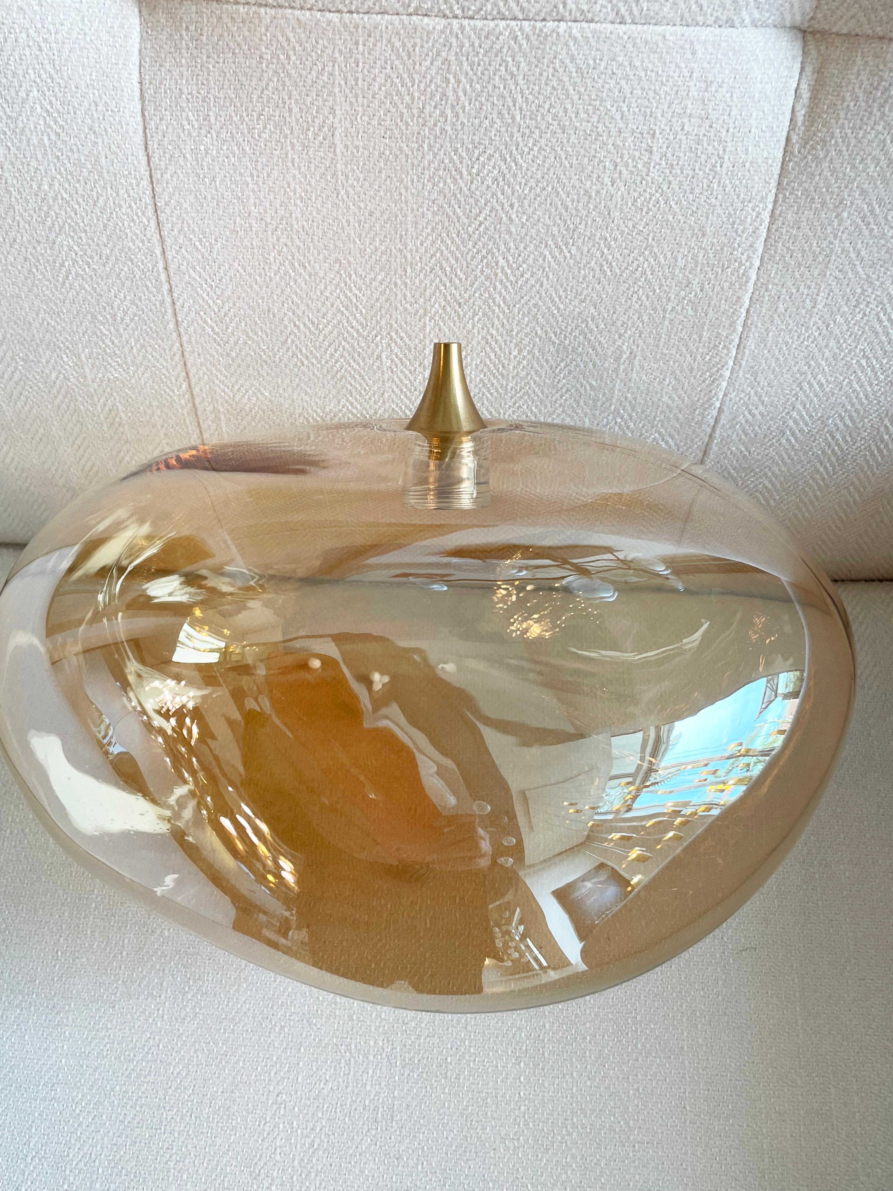 Large Glass Globes Chandelier. Dining Room, Kitchen Island, Foyer, Living Room. For Sale 3