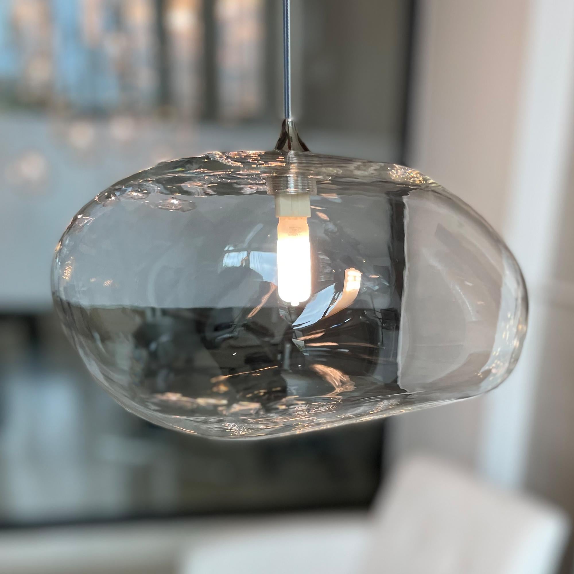 Large Glass Globes Chandelier. Dining Room, Kitchen Island, Foyer, Living Room. For Sale 4