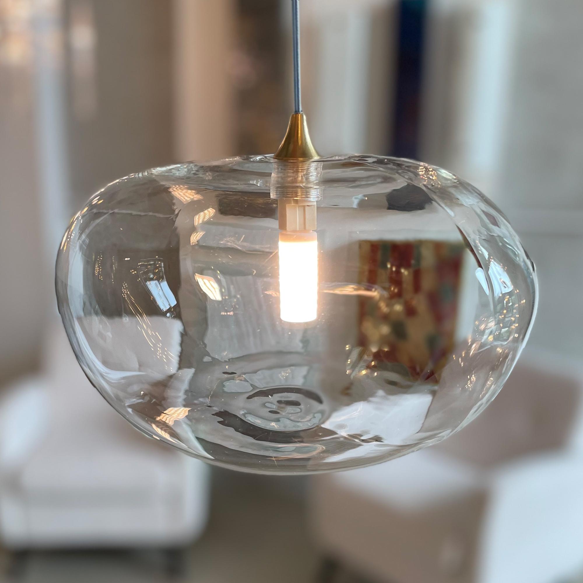 Large Glass Globes Chandelier. Dining Room, Kitchen Island, Foyer, Living Room. For Sale 6