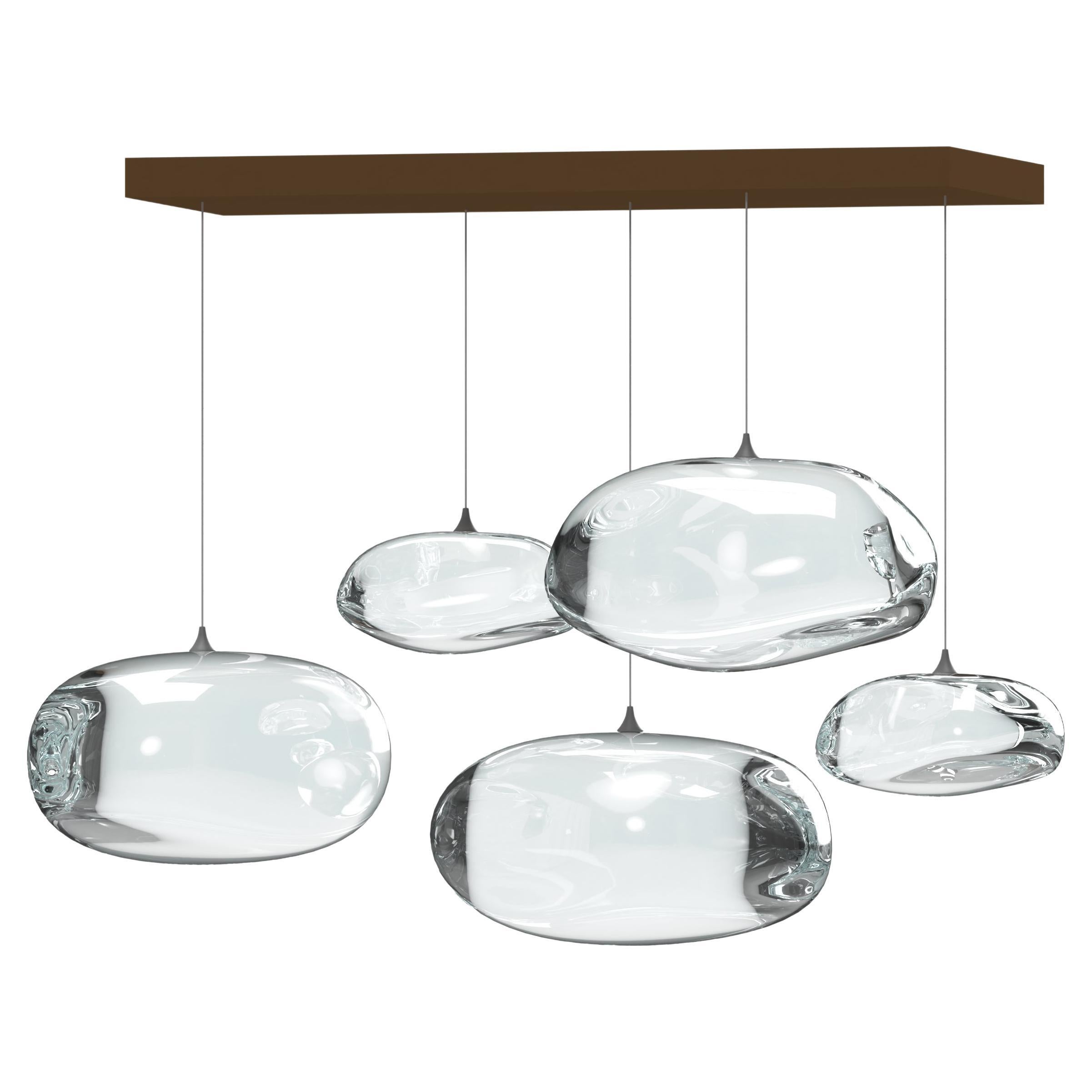 Large Glass Globes Chandelier. Dining Room, Kitchen Island, Foyer, Living Room. For Sale