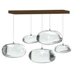 Large Glass Globes Chandelier. Dining Room, Kitchen Island, Foyer, Living Room.