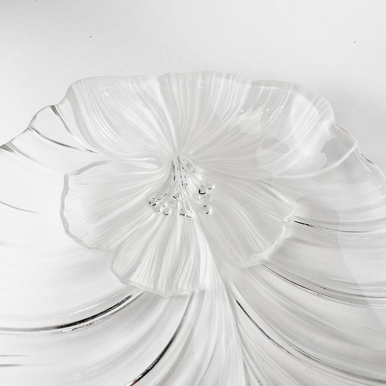 large glass platter