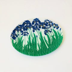 Large Glass iris Tray