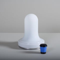 Große italienische Glas-Tischlampe