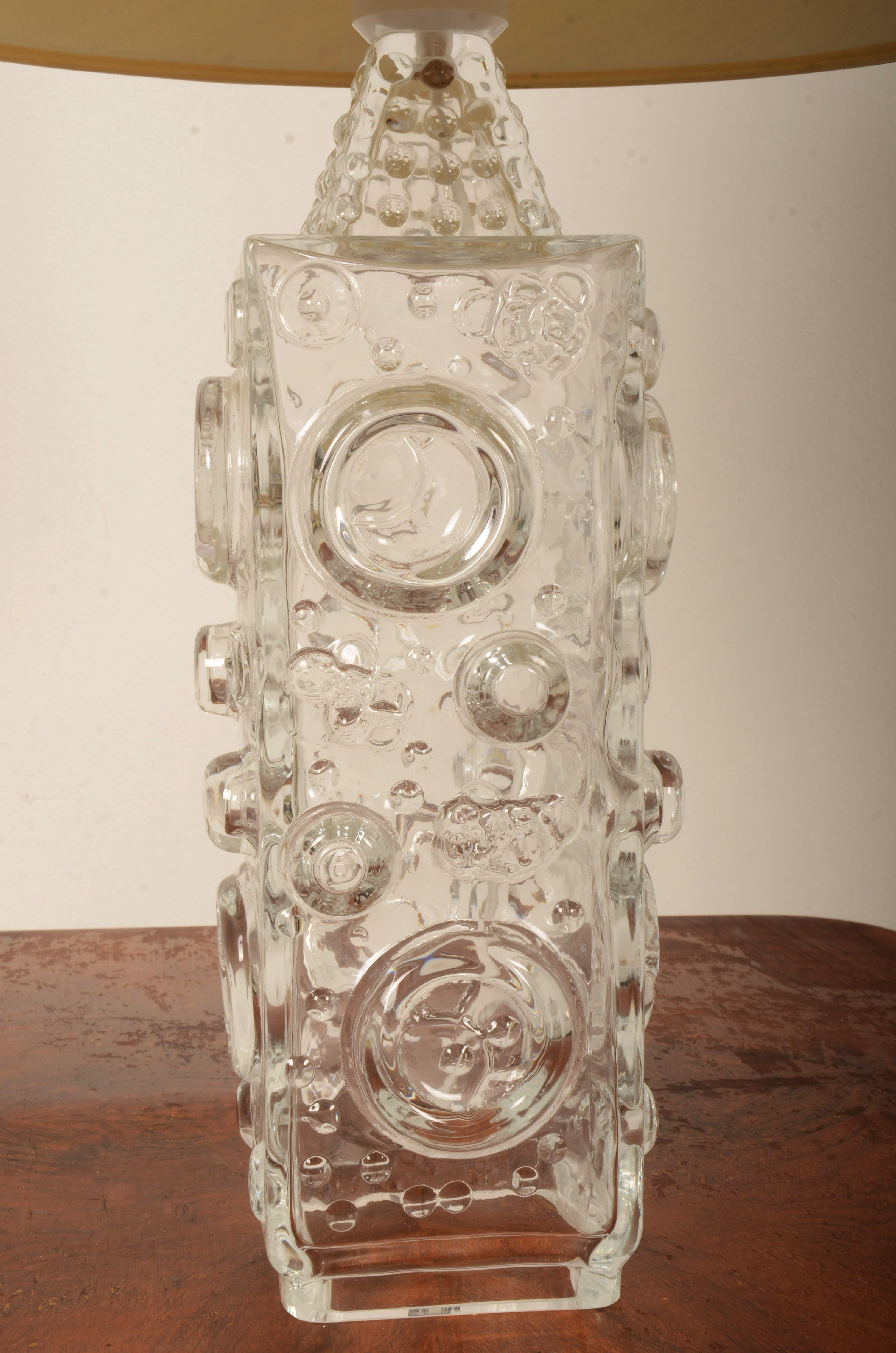 Danois Grande lampe en verre de Josef Schott pour Smalandshyttan en vente