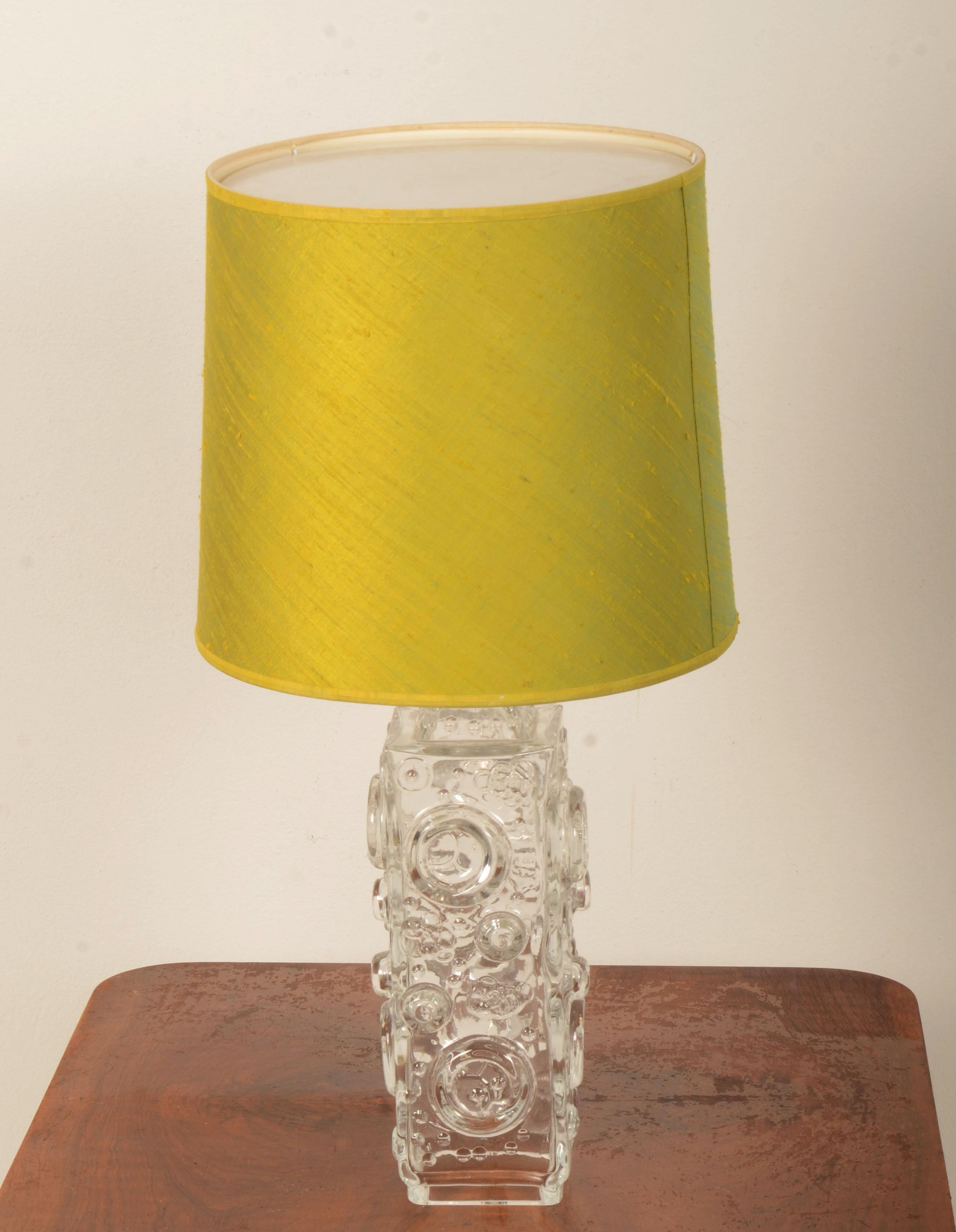 Soie Grande lampe en verre de Josef Schott pour Smalandshyttan en vente