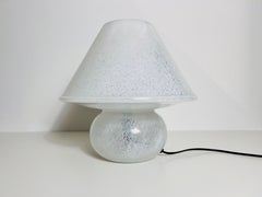 Large Glass Mushroom Table Lamp by Limburg, Germany, 1970s