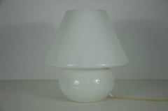 Large Glass Mushroom Table Lamp by Limburg, Germany, 1970s