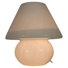 Large Glass Mushroom Table Lamp by Limburg, Germany, 1970s