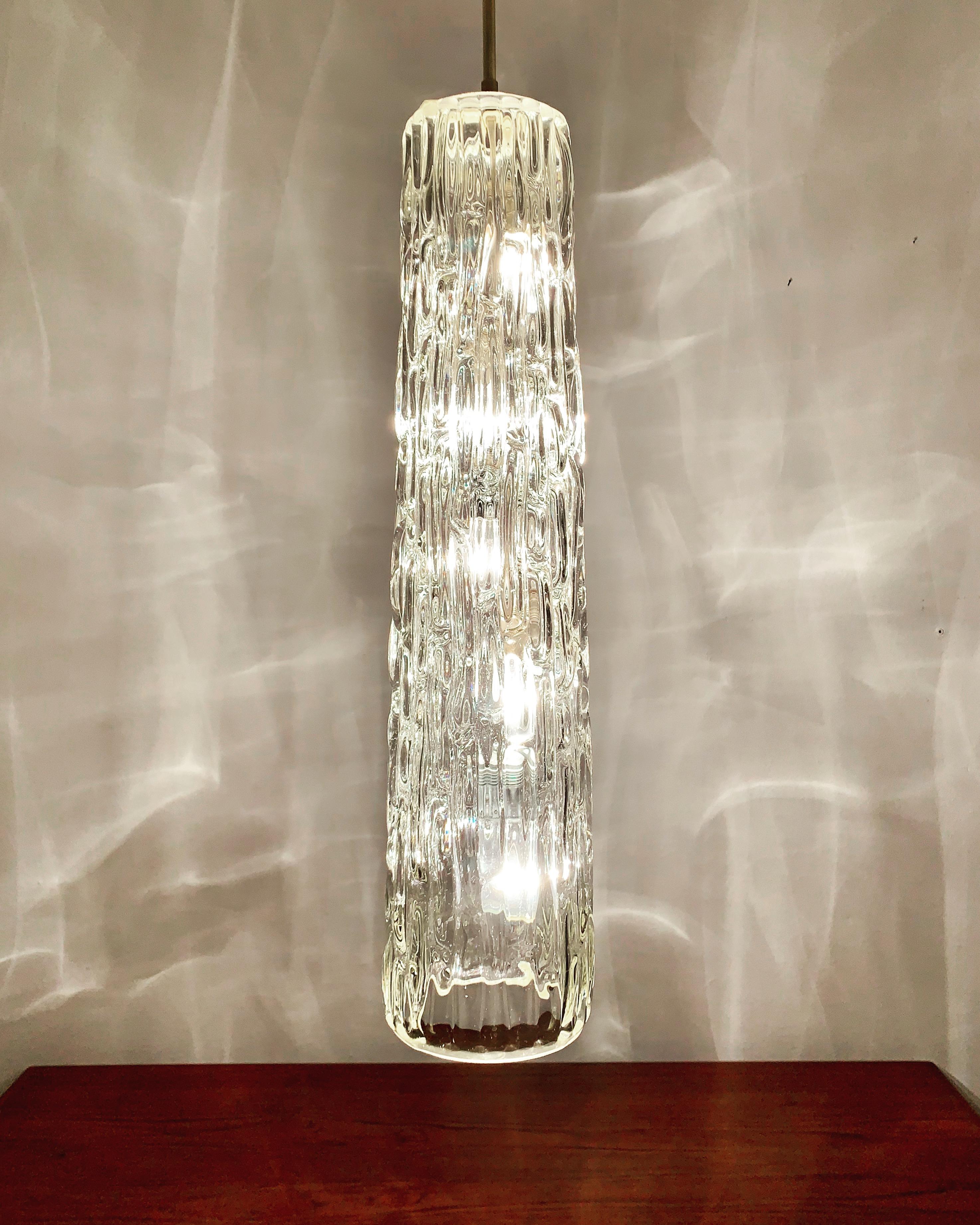 Lámpara colgante grande de cristal de J.T. Kalmar en venta 4