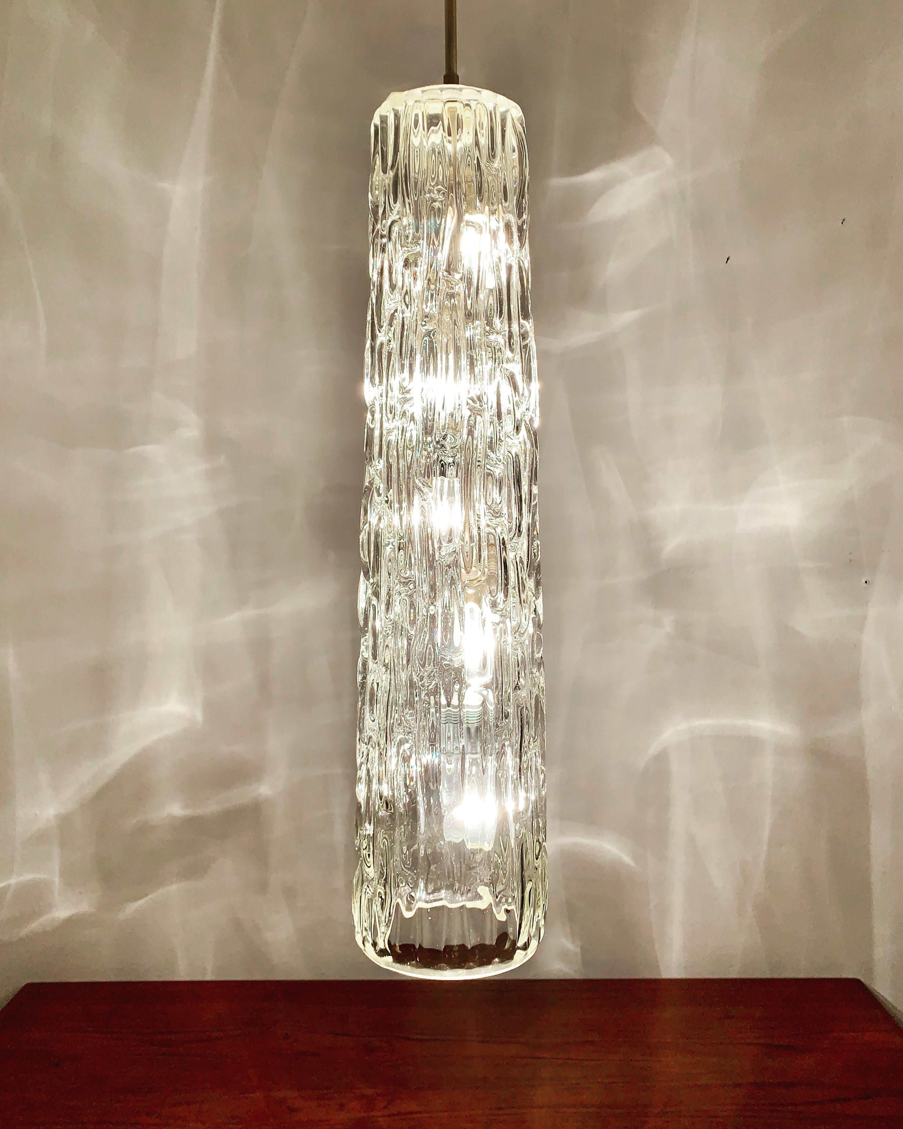 Large Glass Pendant Lamp For Sale 3