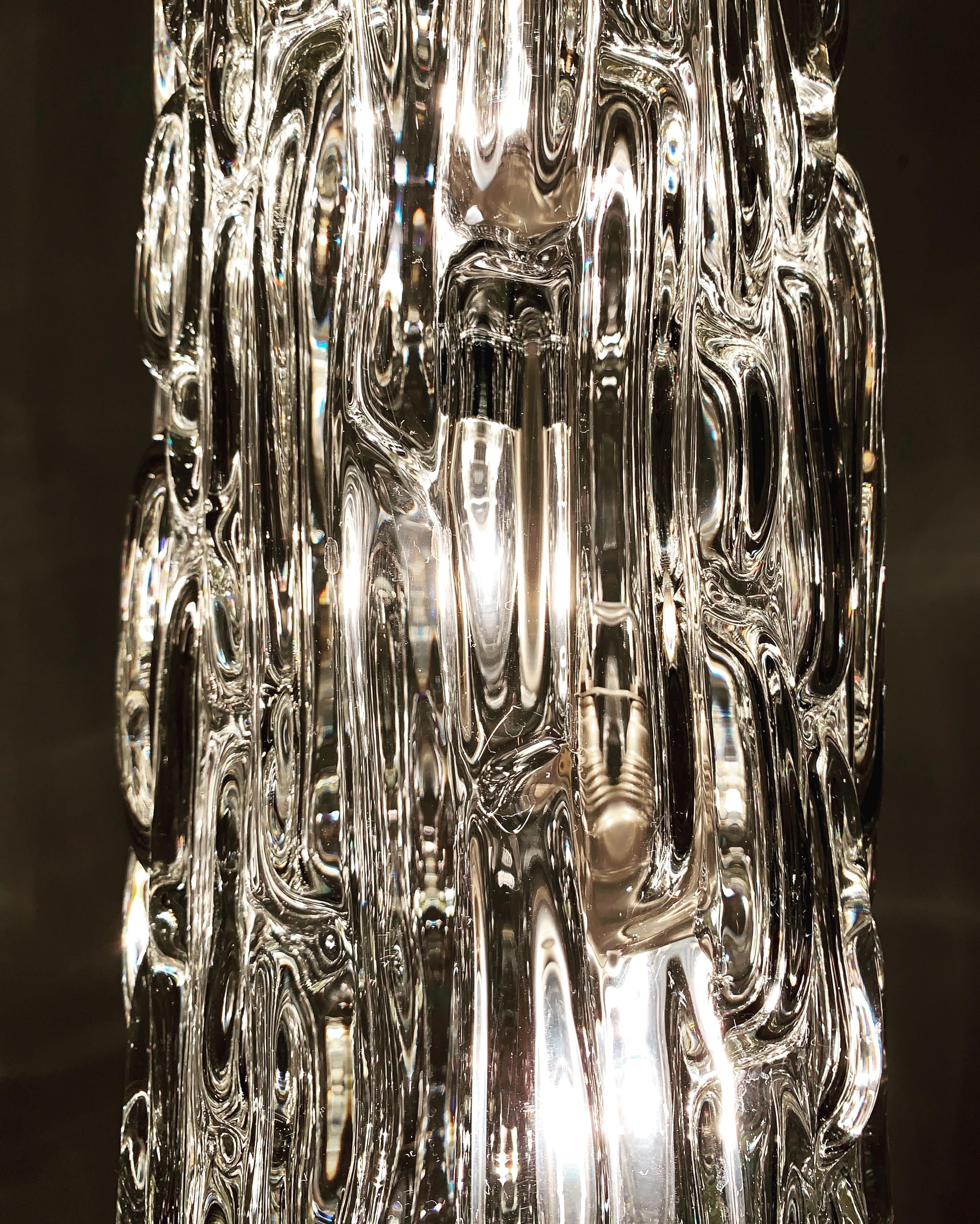 Large Glass Pendant Lamp For Sale 4