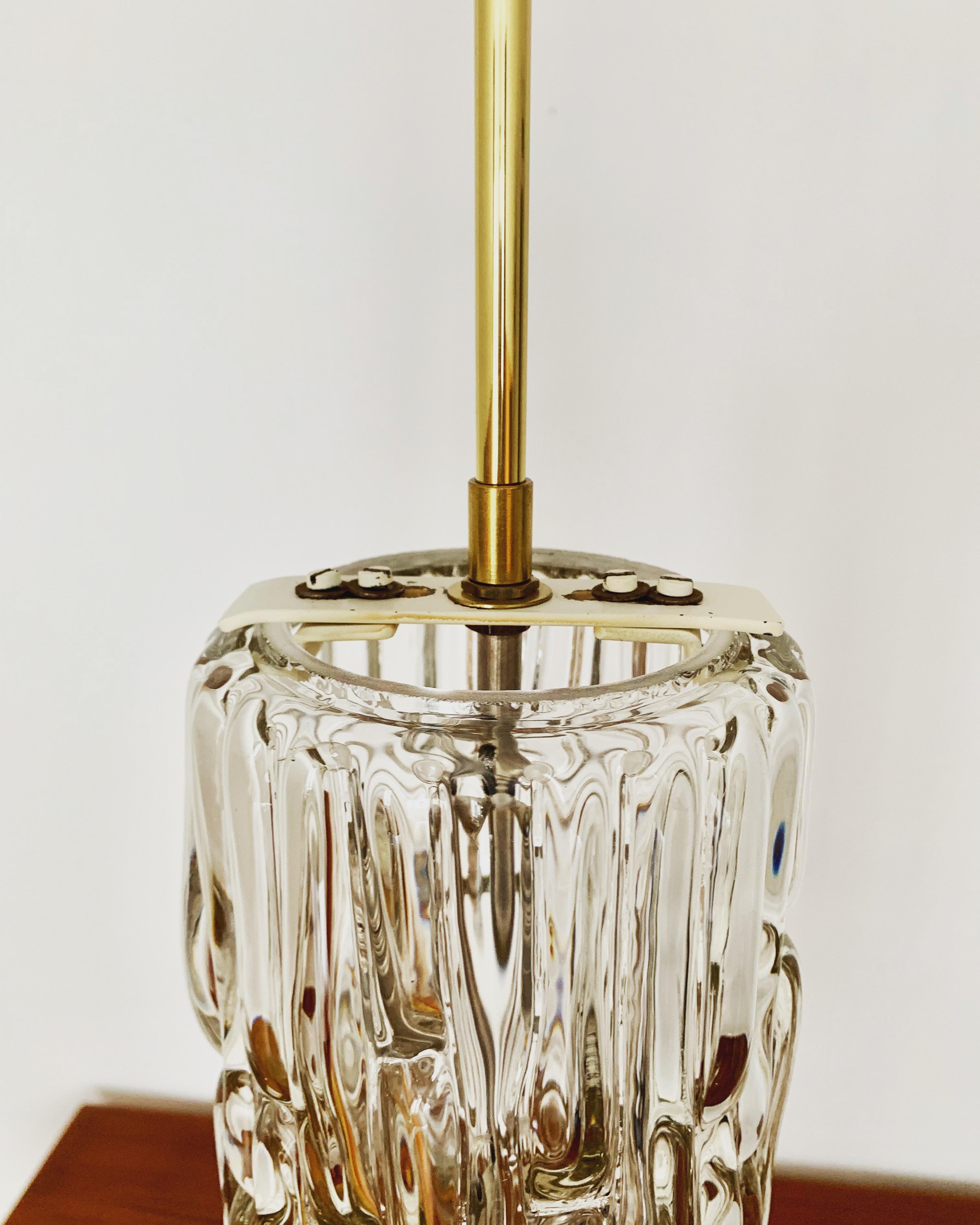 Mid-20th Century Large Glass Pendant Lamp For Sale