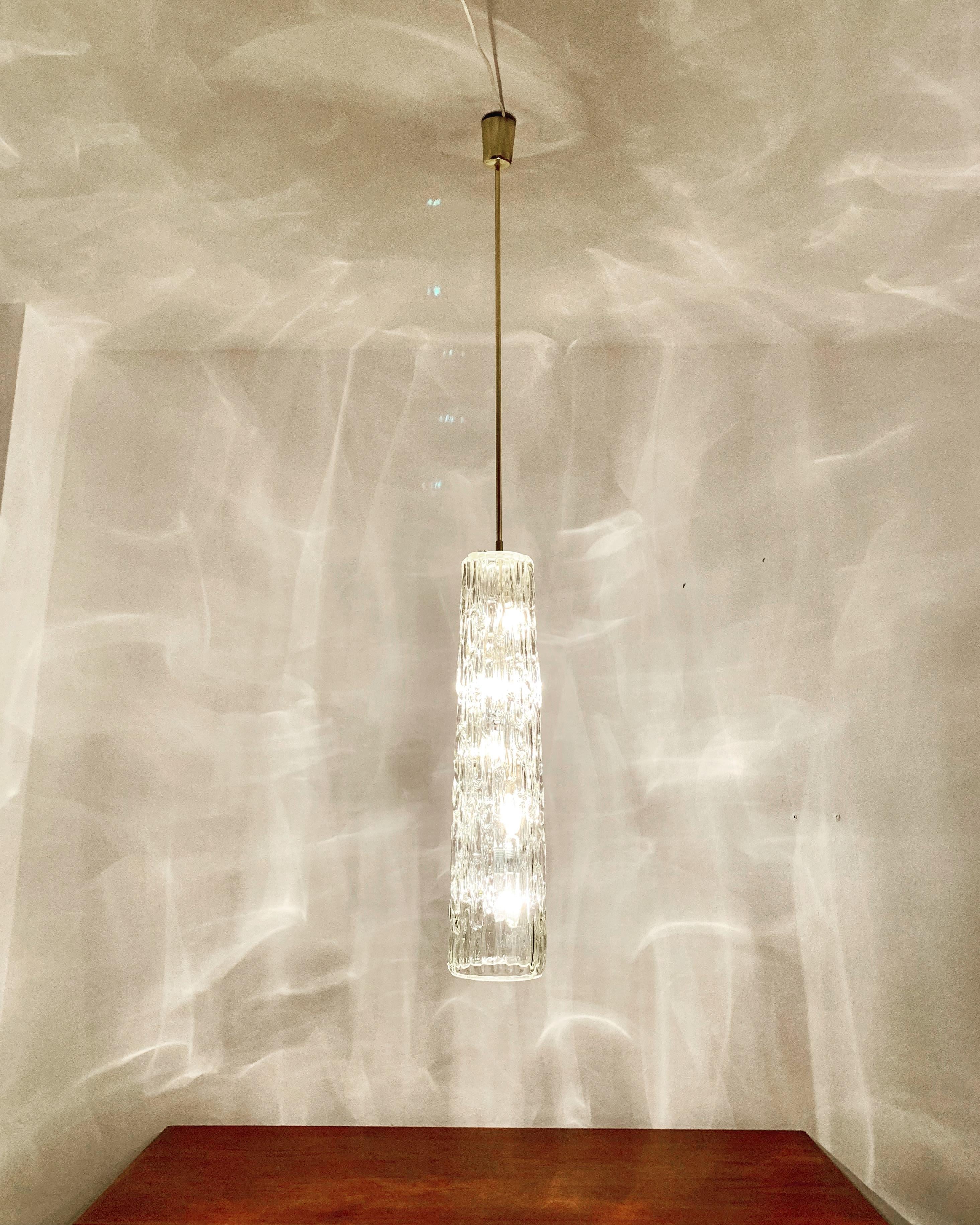 Large Glass Pendant Lamp For Sale 2