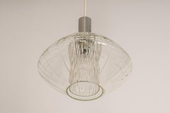 Large Glass Pendant Light in Tulipan Form by Cosack, Germany, 1970s