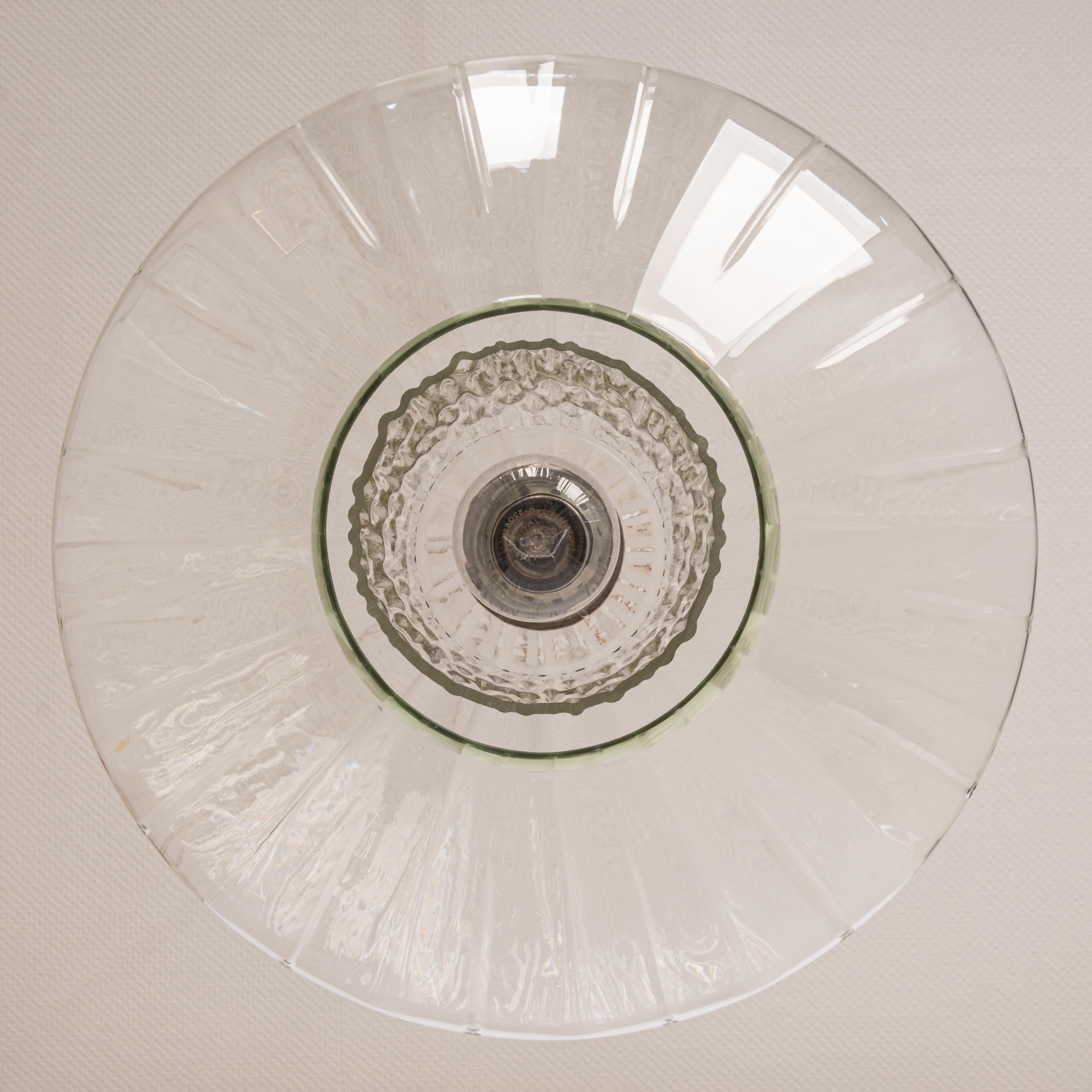 Grande lampada a sospensione in vetro a forma di tulipano di Cosack, Germania, anni '70 In condizioni buone in vendita a Aachen, NRW