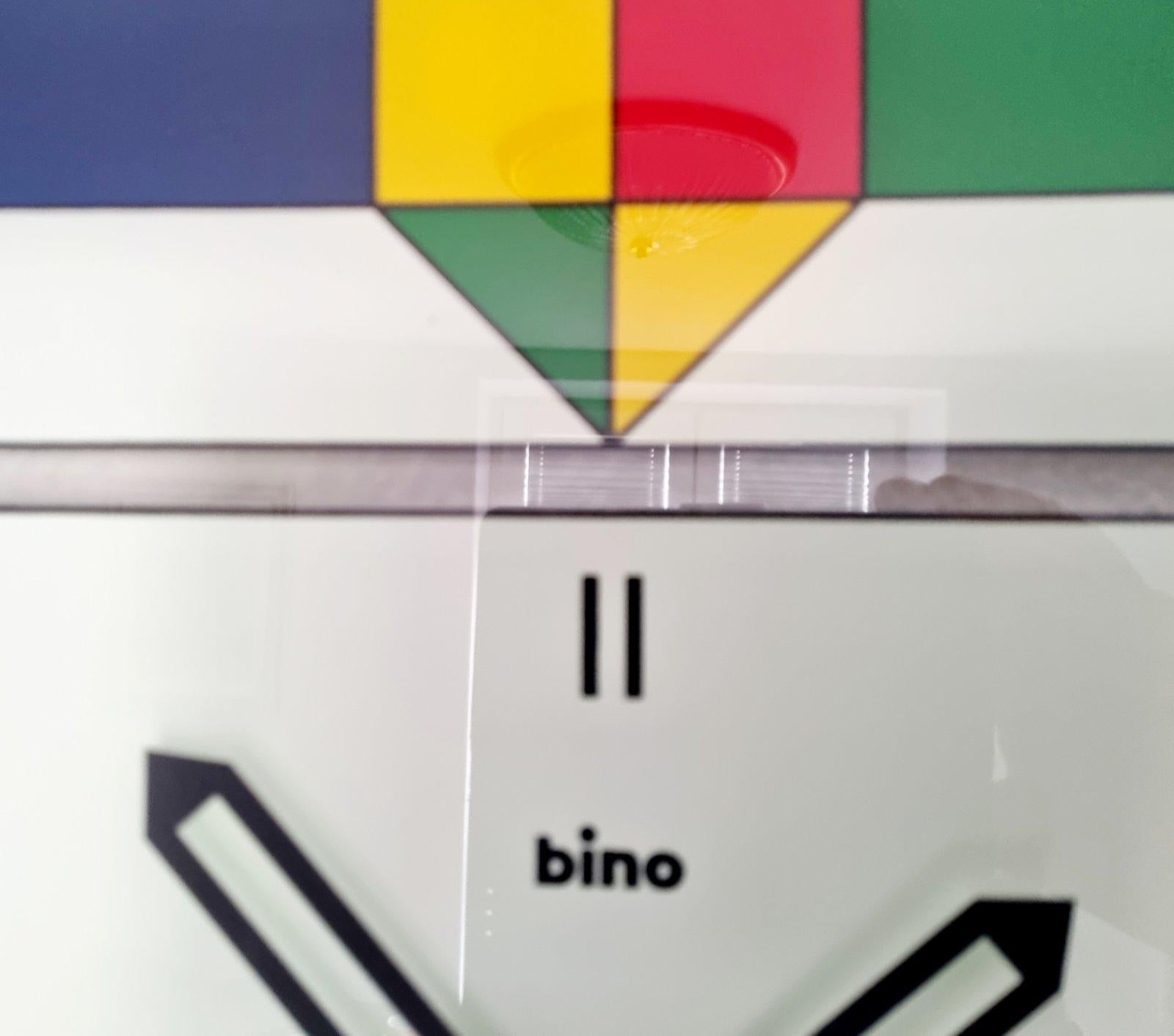 Gran Reloj de Pared Postmoderno Memphis Milano de Bino, Italia años 80 en venta 1