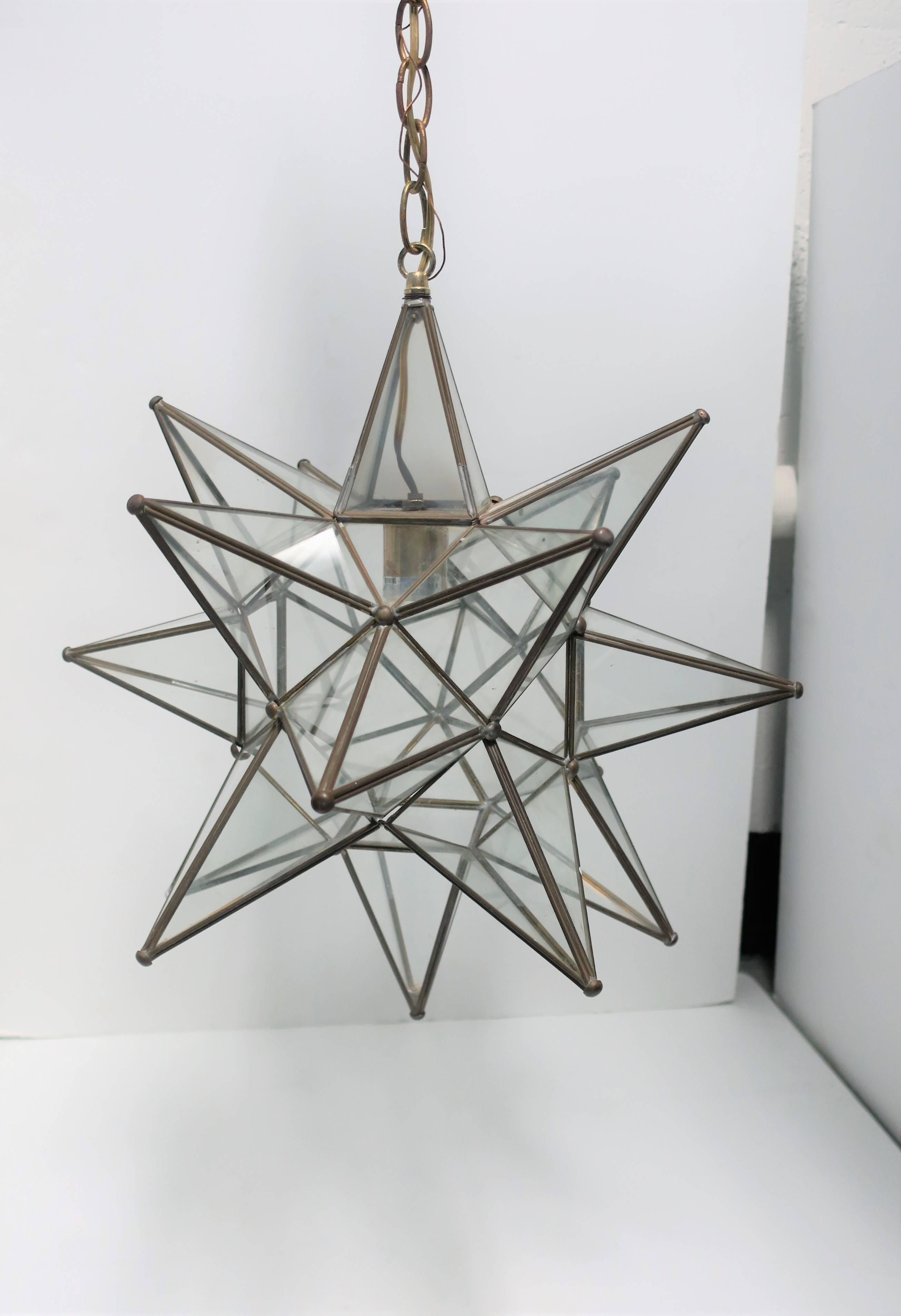 Large Glass Star Pendant Light 4