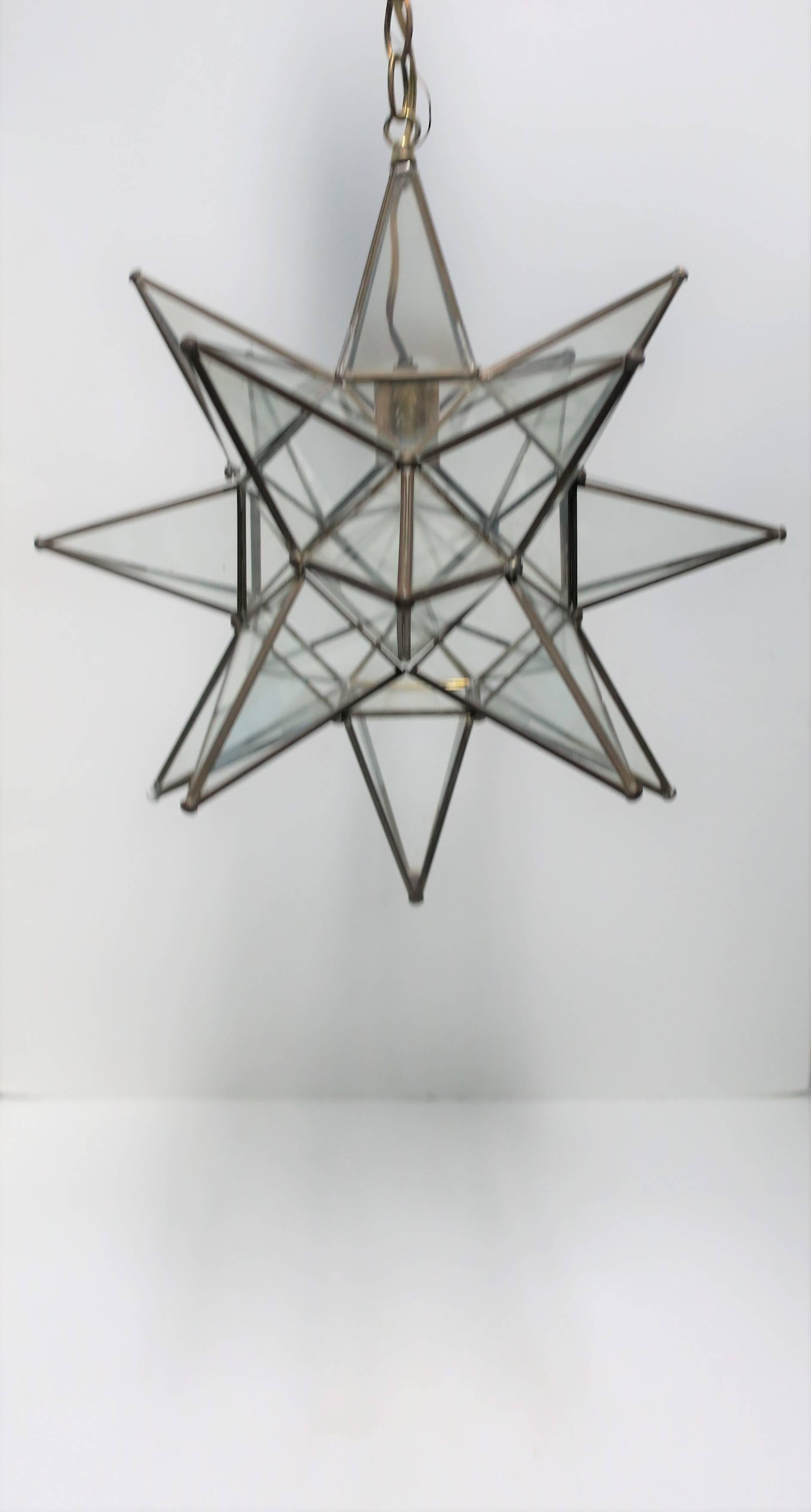 American Large Glass Star Pendant Light