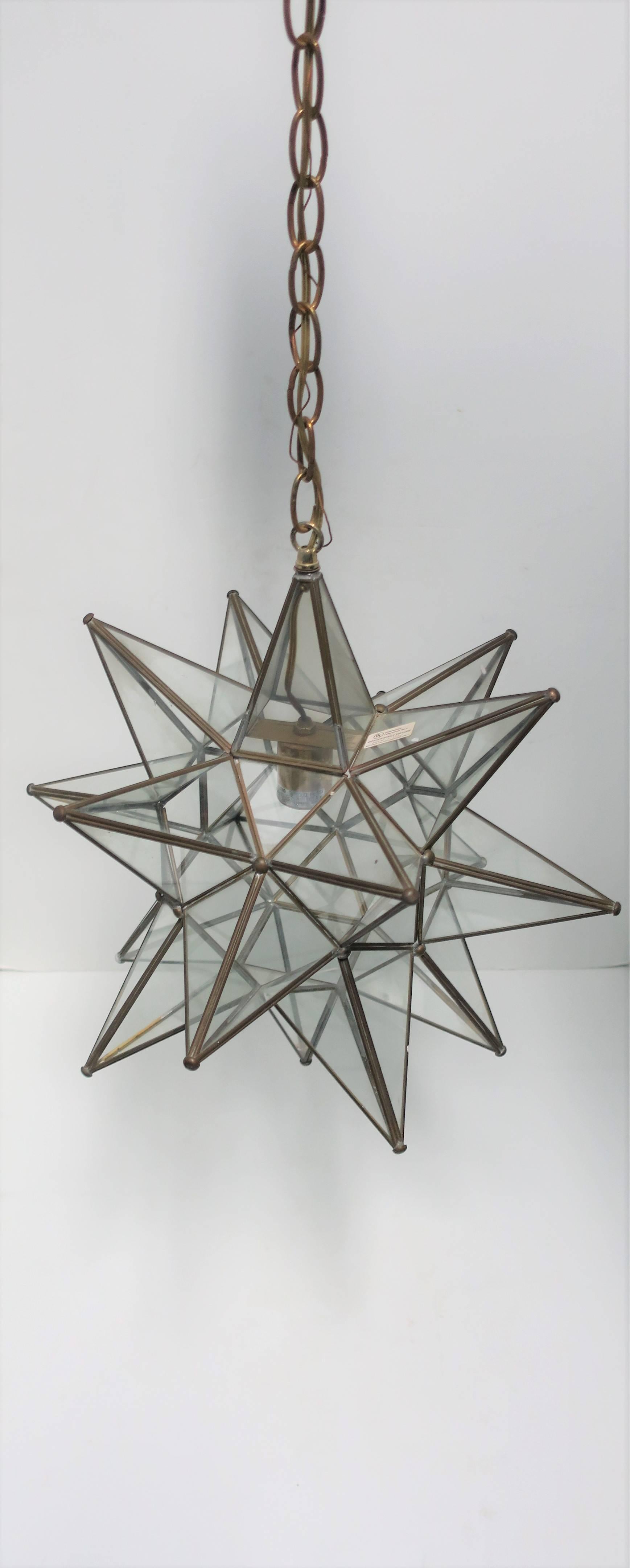 Large Glass Star Pendant Light 1