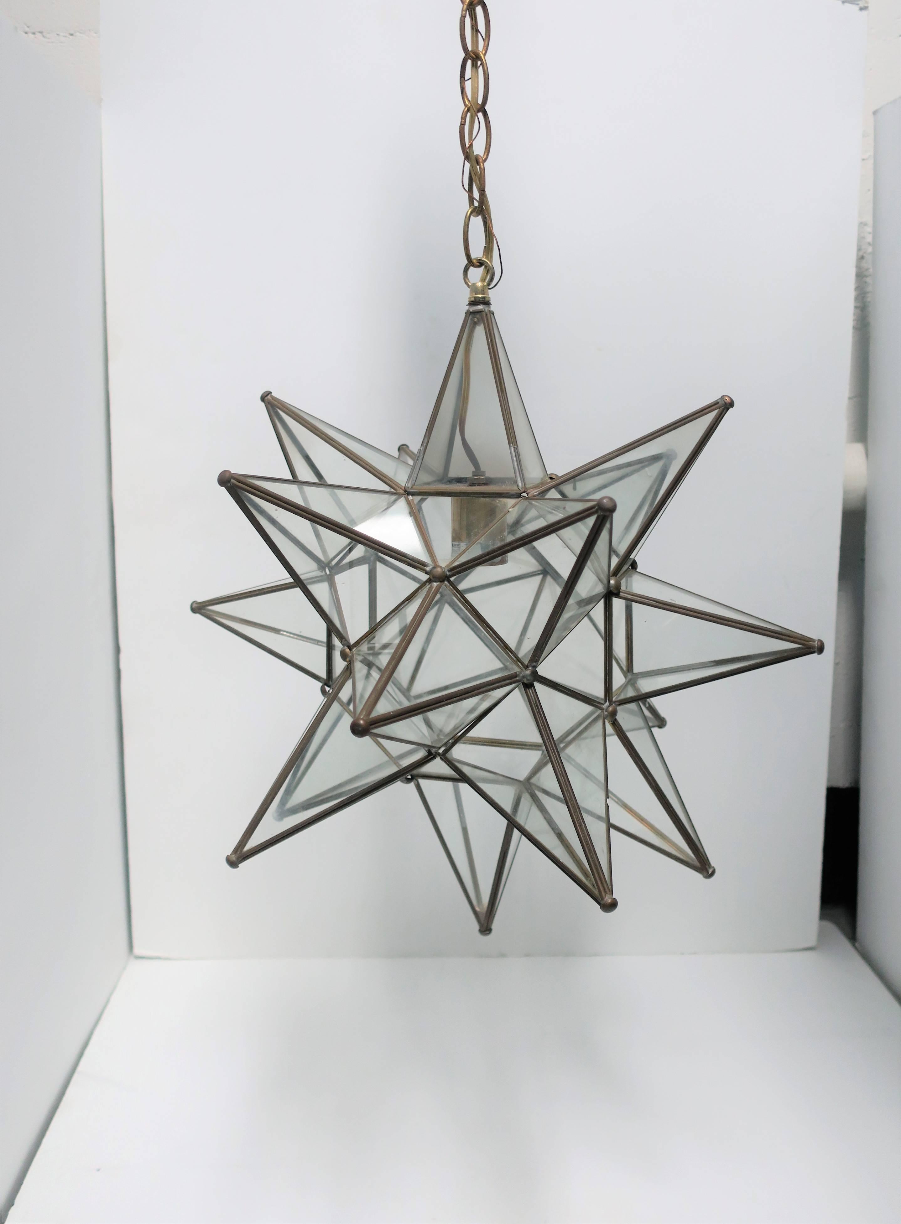 Large Glass Star Pendant Light 3