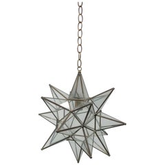Large Glass Star Pendant Light