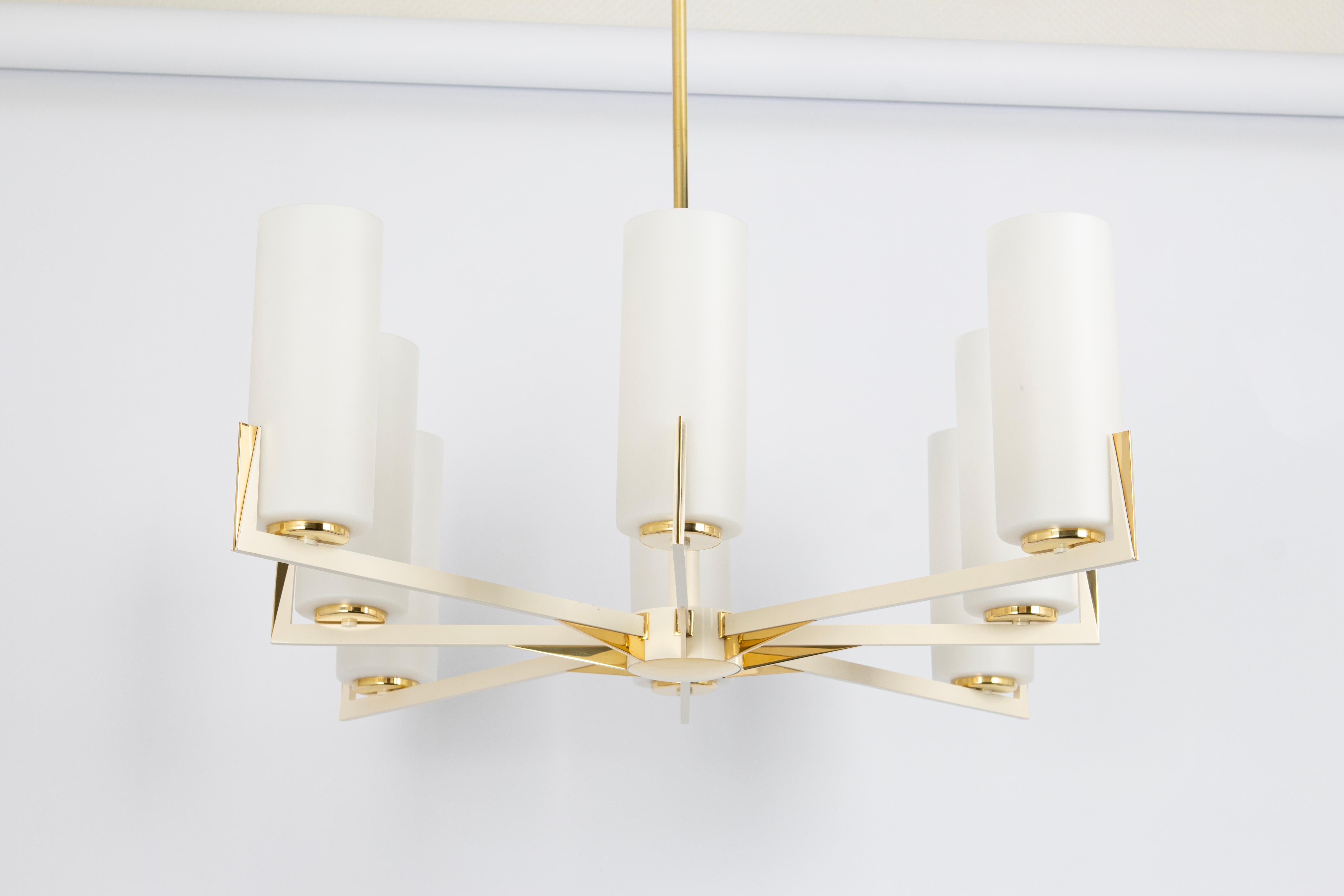Mid-Century Modern Grand lustre Kaiser, Allemagne, années 1960 en vente
