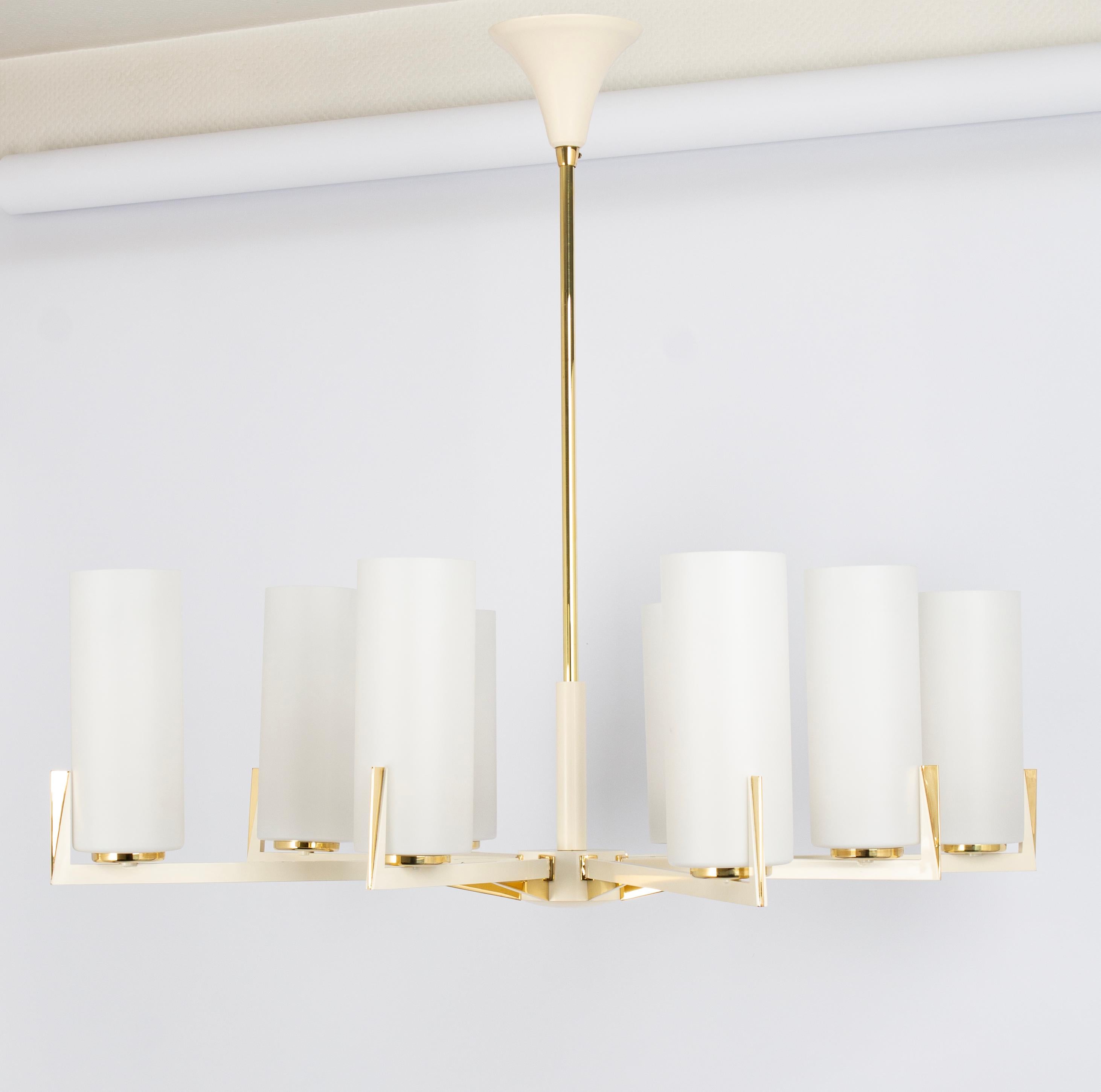 Milieu du XXe siècle Grand lustre Kaiser, Allemagne, années 1960 en vente