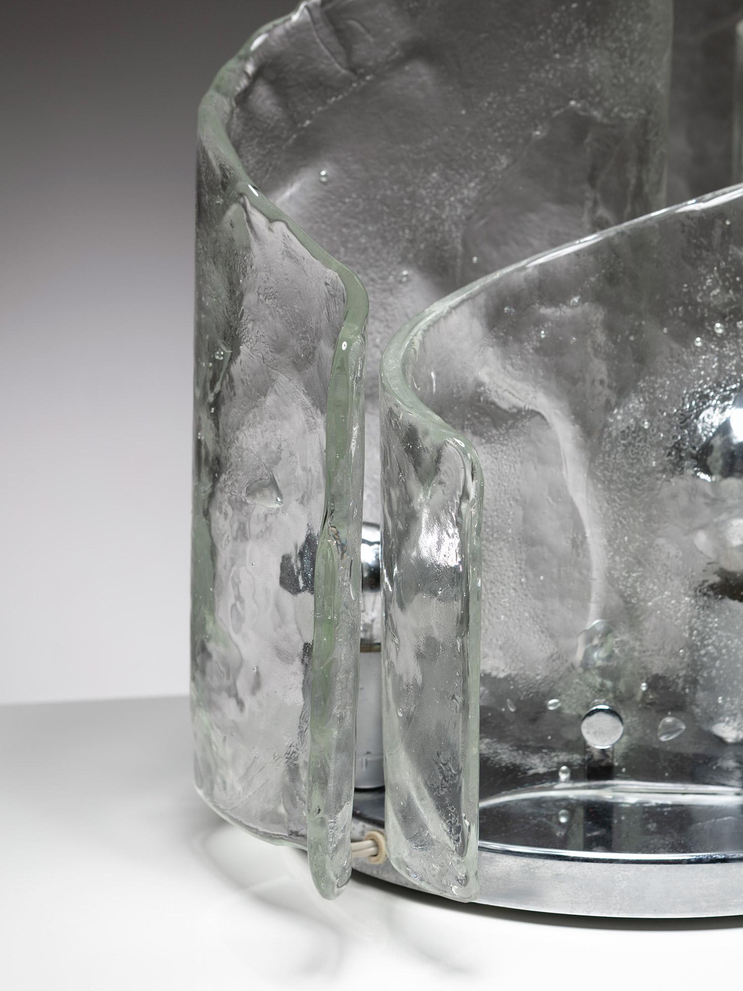 Large Glass Table Lamp by Carlo Nason for Mazzega, Italy, 1970s For Sale 2