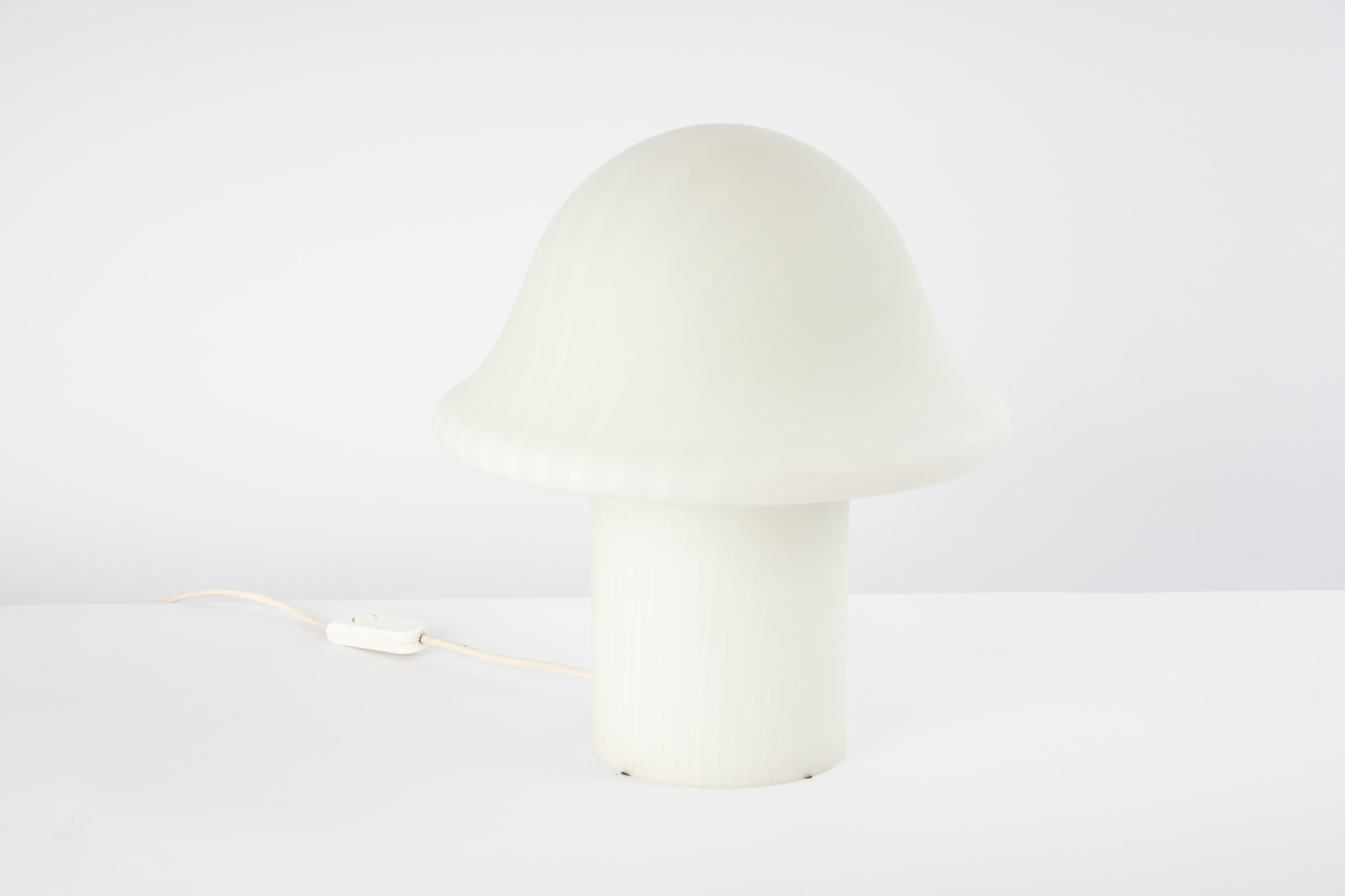 Mid-Century Modern Large Glass Table Lamp by Peil & Putzler, Germany, 1970s For Sale