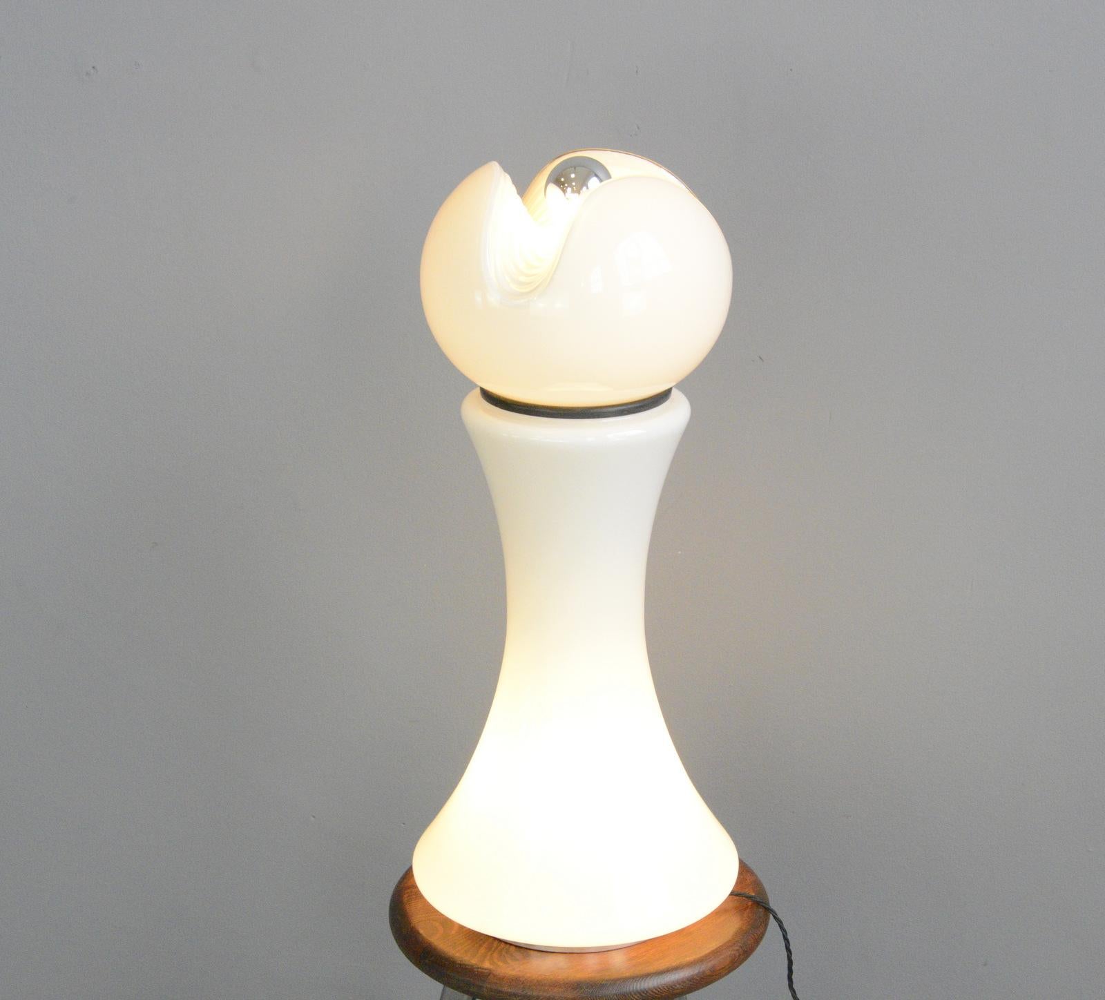 Large Glass Table Lamp by Piell & Putzler, circa 1970s 3