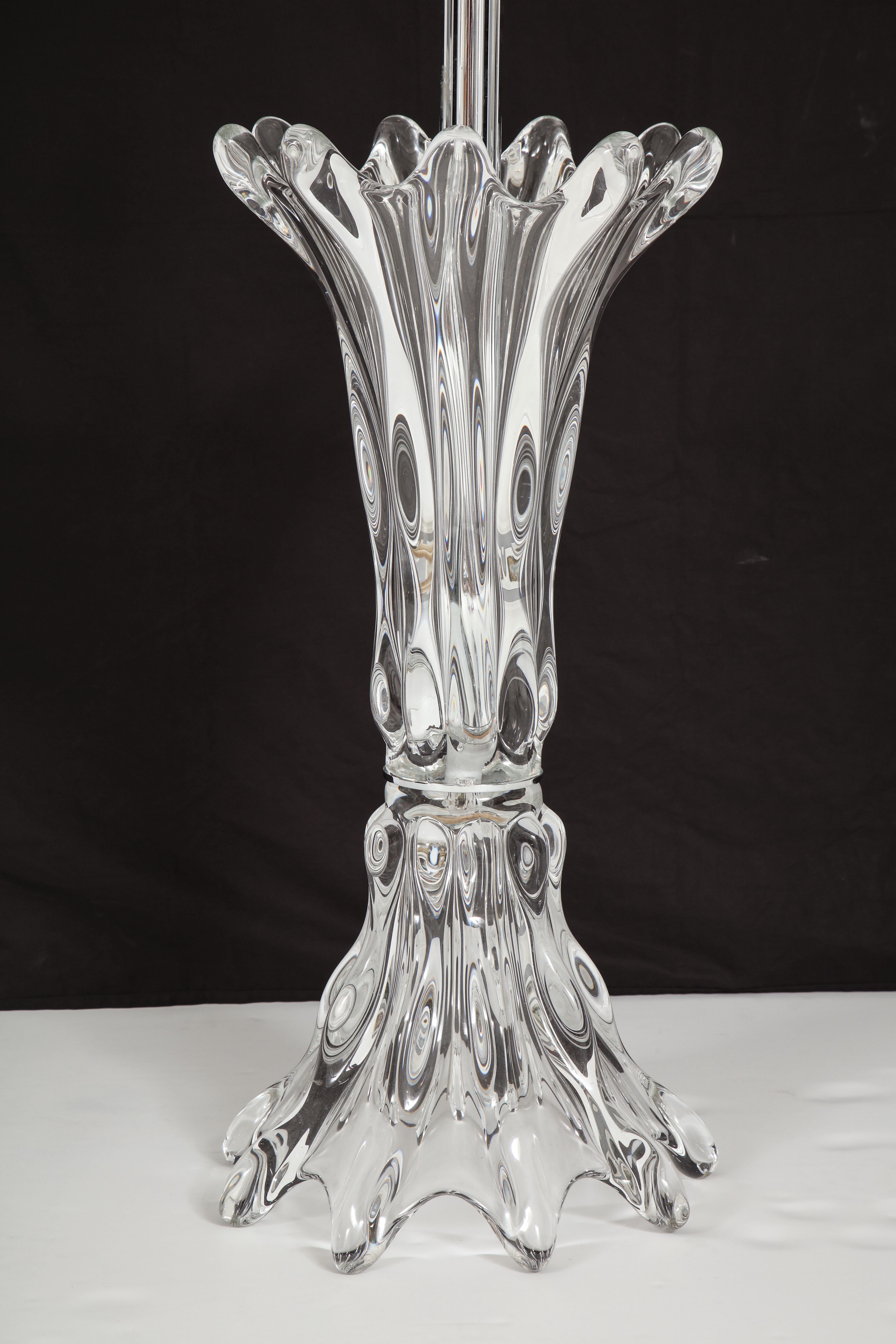 Large Glass Table Lamp For Sale 1