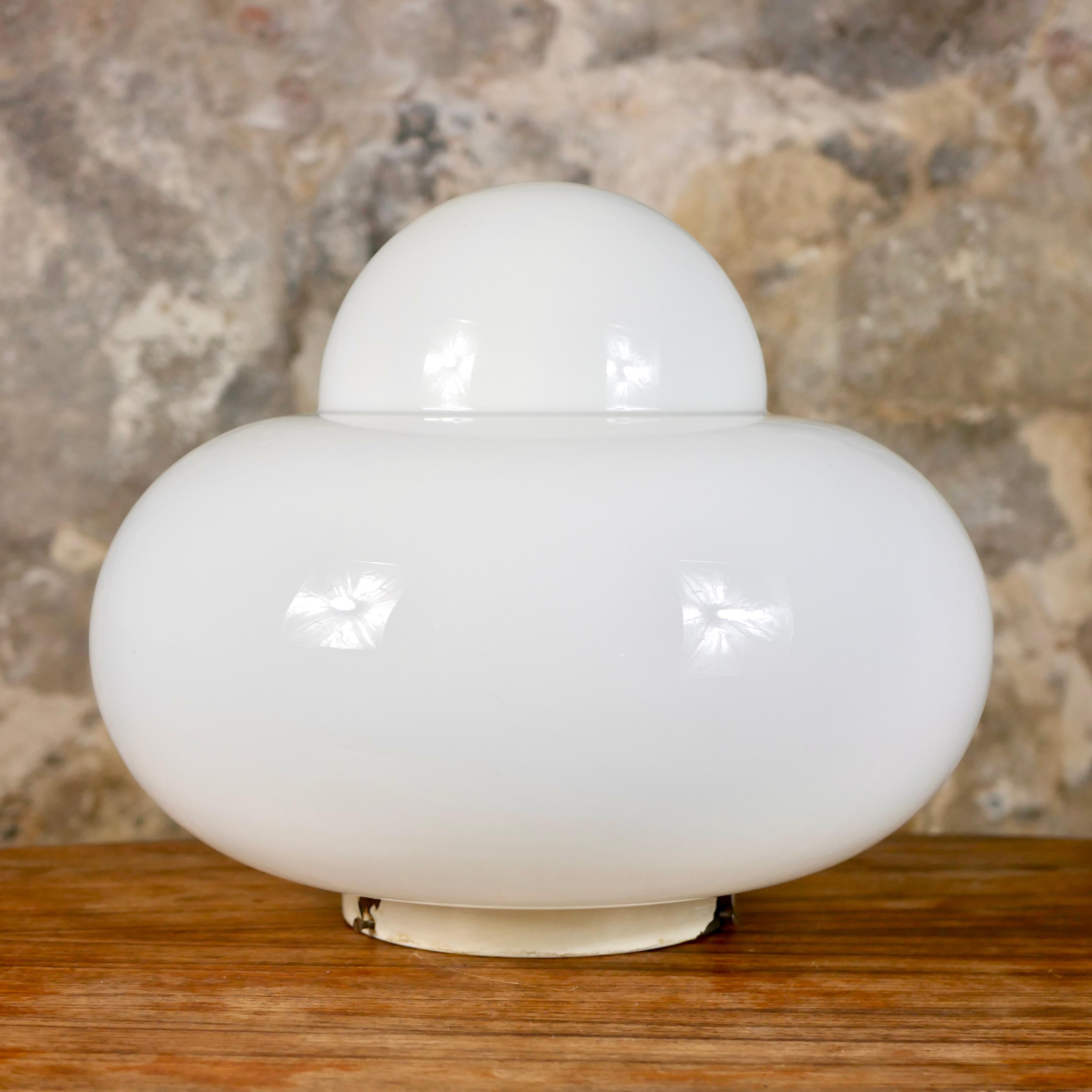 Italian Large glass table lamp from Italy, 1960s For Sale