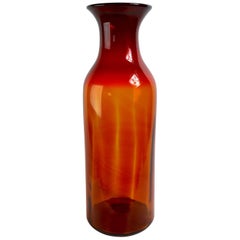 Vintage Large Glass Vase Attributed to Blenko