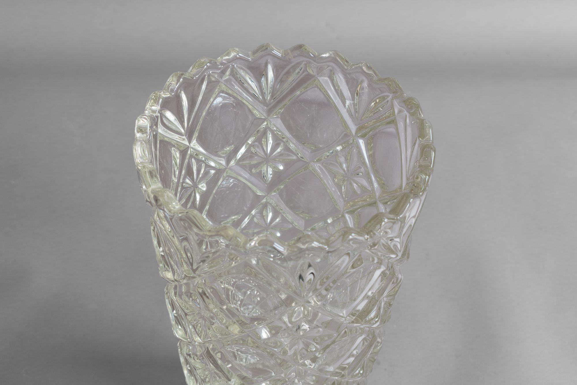 Fine XX secolo Vaso di vetro grande in vendita