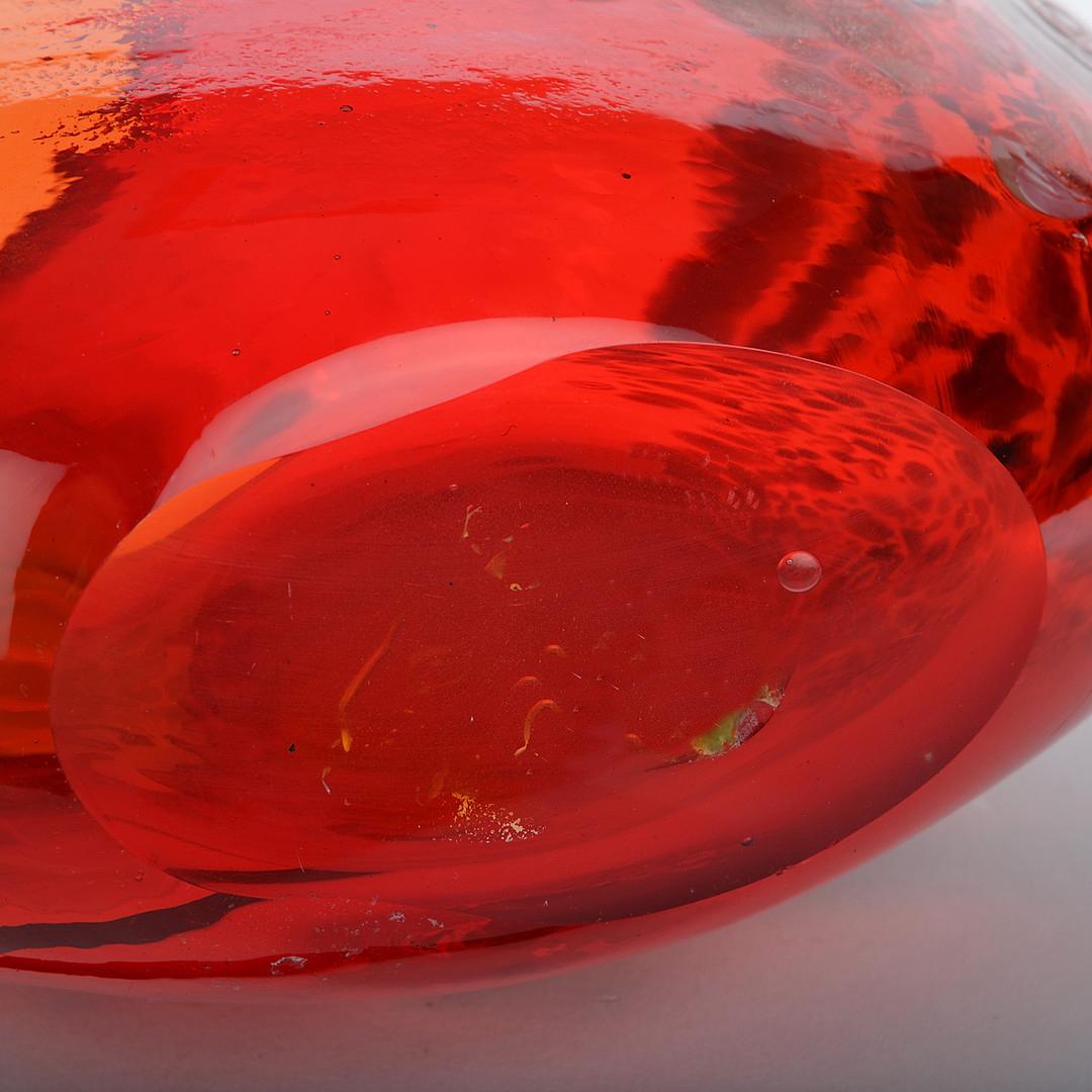 Italiano Grande vaso di vetro con inclusioni policrome e murrine in vendita