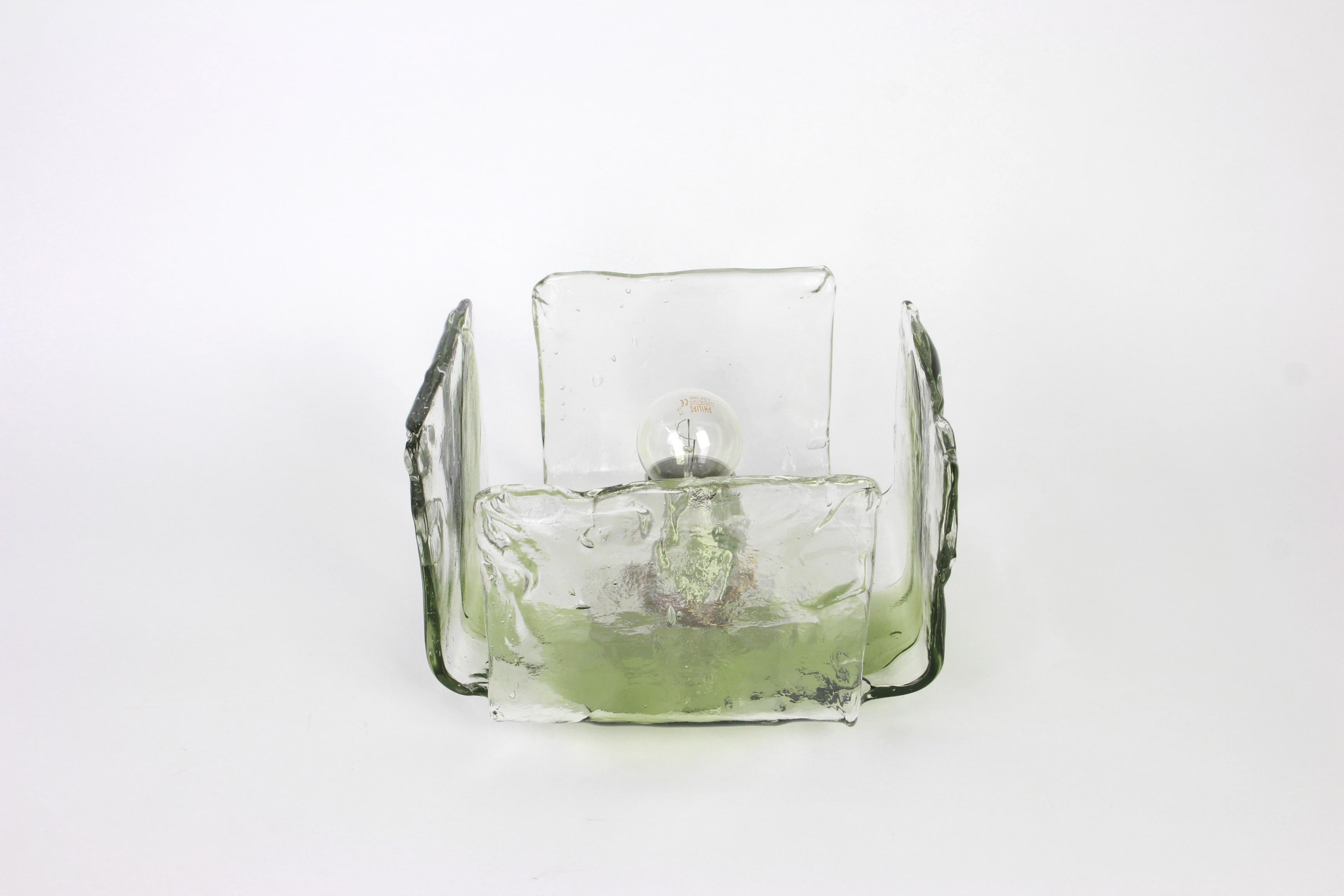 Austrian Large Glass Wall Light Designed by Carlo Nason for Kalmar, 1960s For Sale