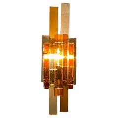 Large Glass Wall Sconce by Svend Aage Holm Sørensen, 1960s