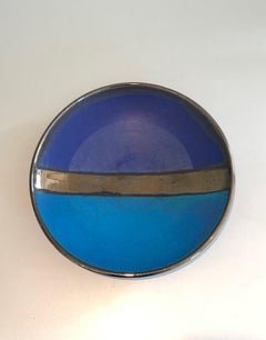 Large Glazed Ceramic Dish, French Work, circa 1970