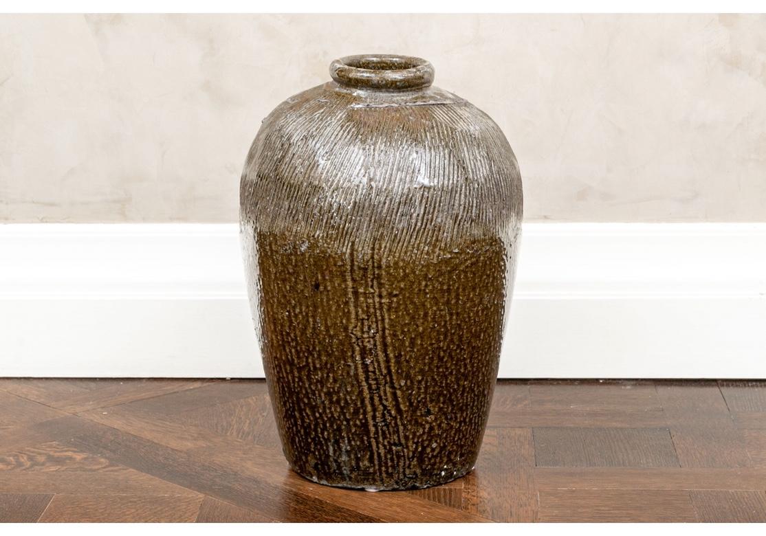 20th Century Large Glazed Ceramic Jar from Bunny Williams' Trelliage Shop For Sale