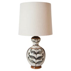 Grande lampe en céramique émaillée de forme balustre, années 1950.