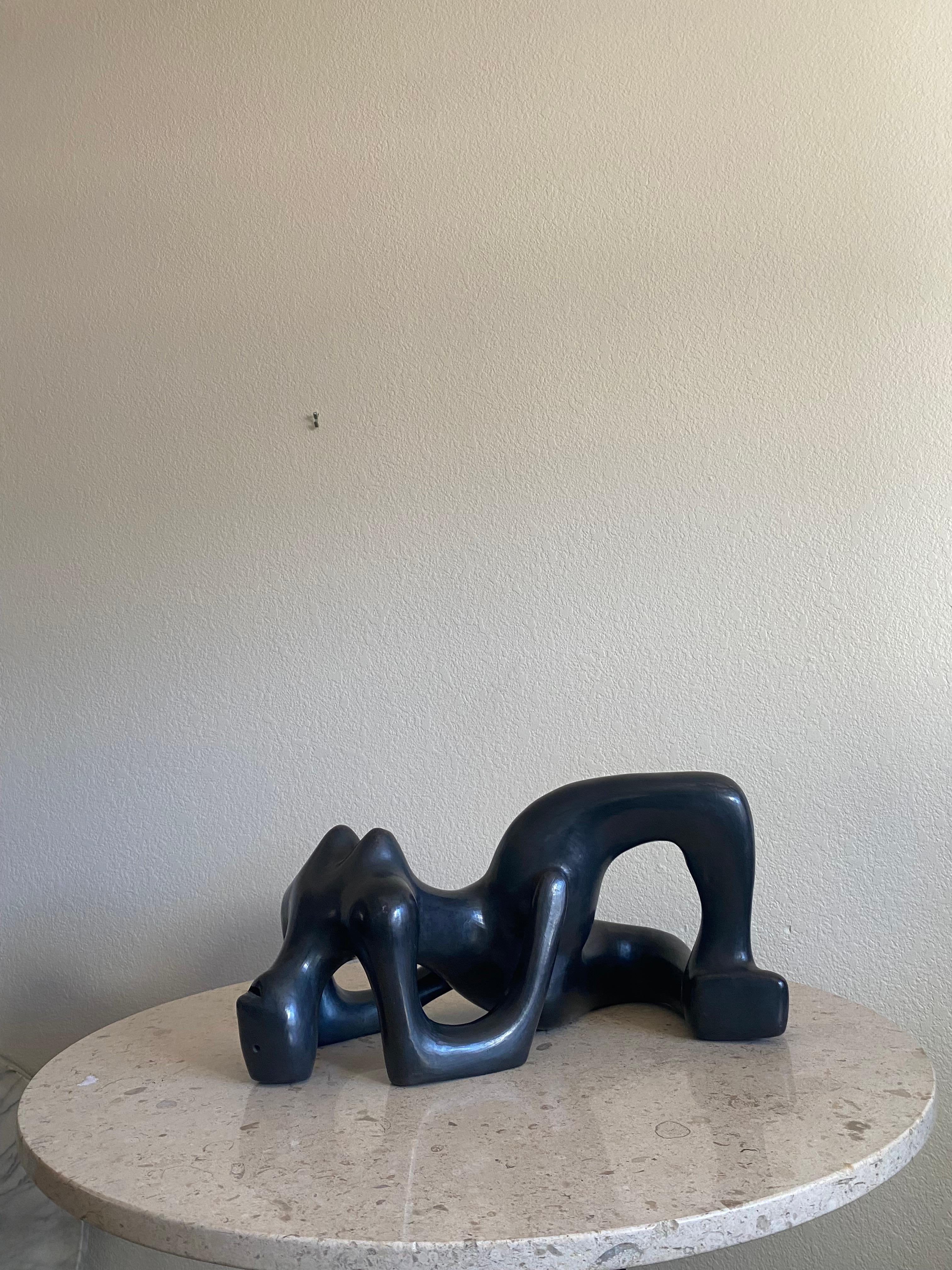 Mid-Century Modern Large Glazed Ceramic Nude Sculpture by Manuel Felguérez
