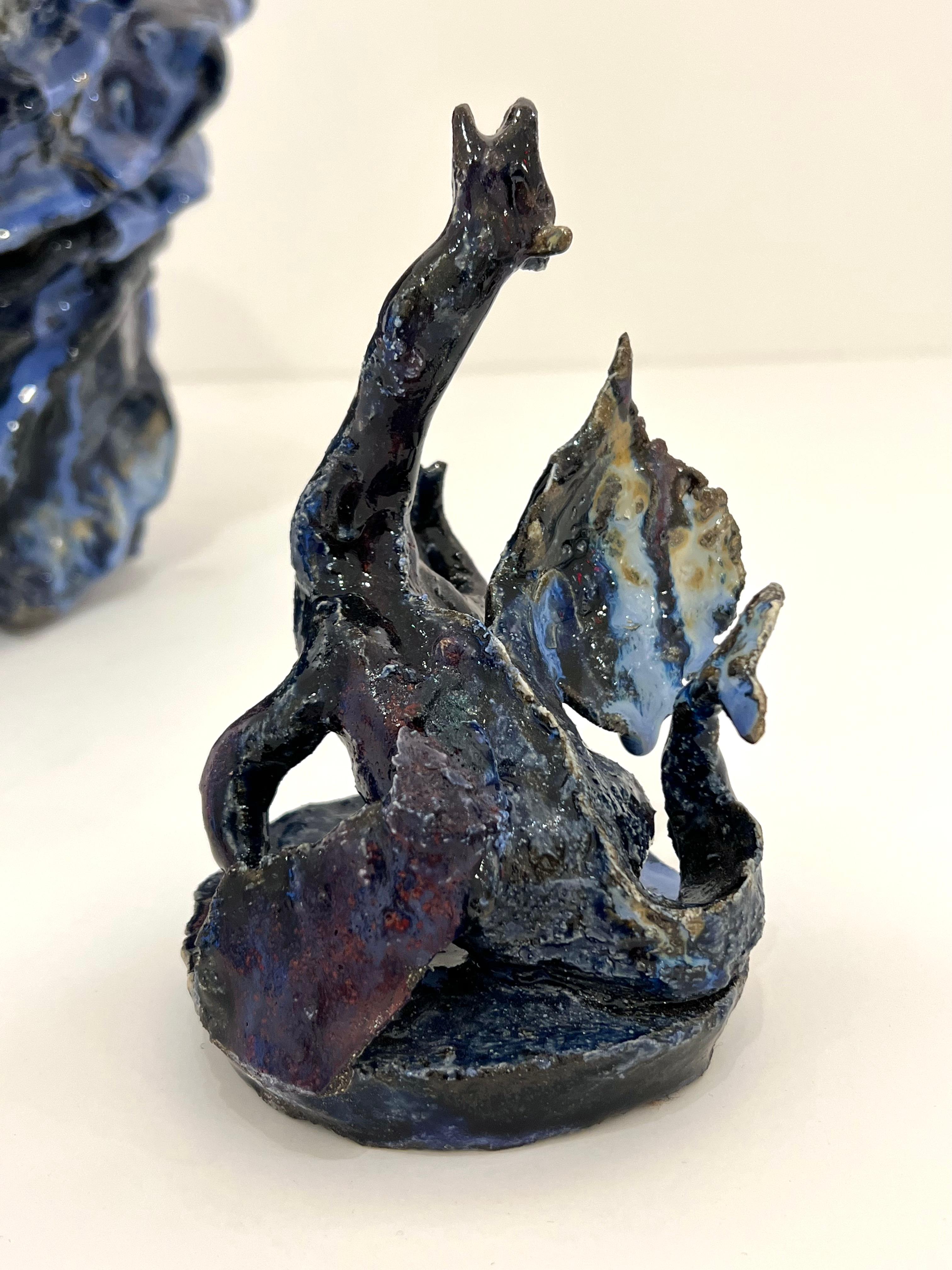 Grande vaso scultoreo in ceramica smaltata di Henrik Folsgaard in vendita 5