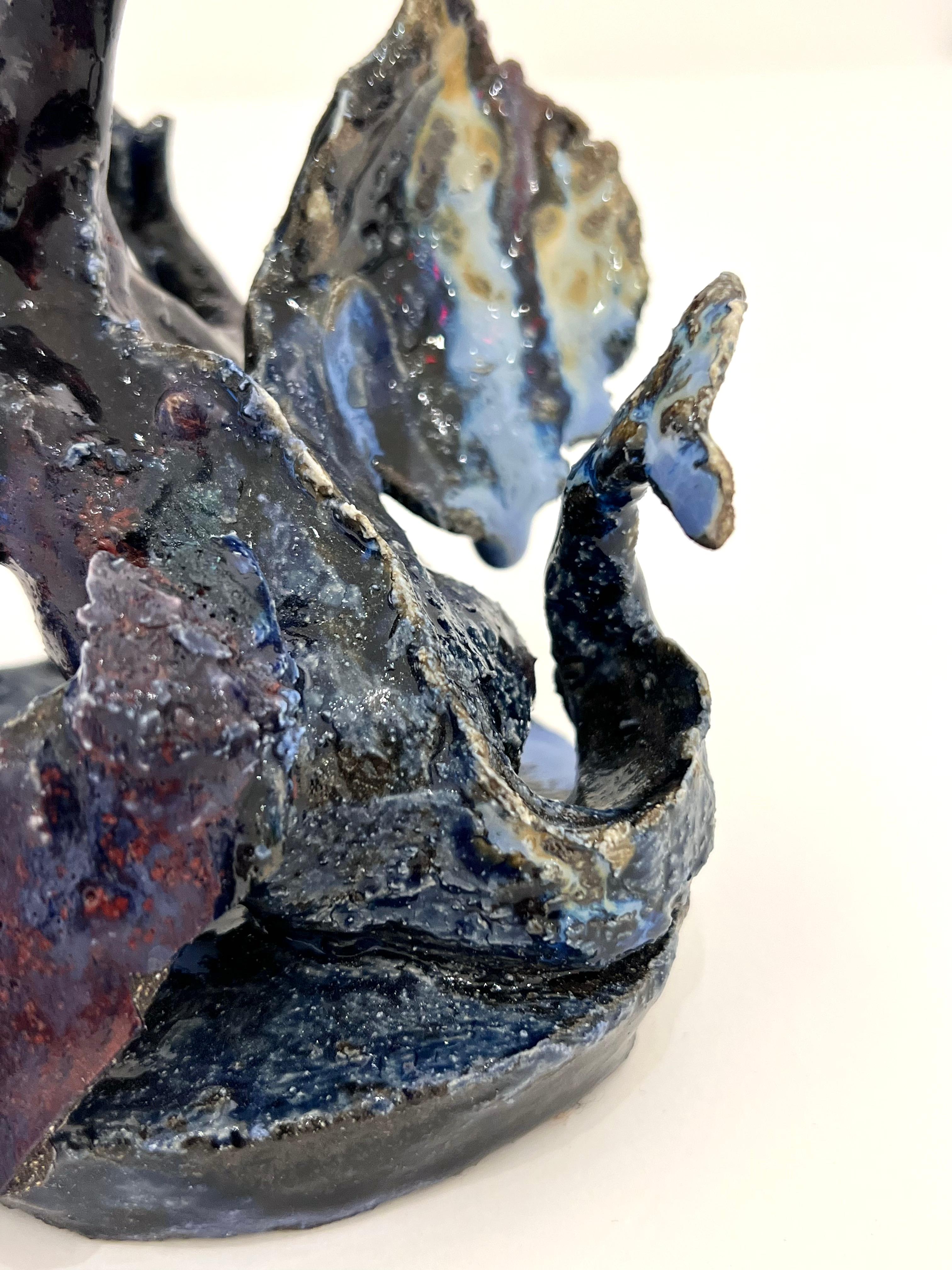 Grande vaso scultoreo in ceramica smaltata di Henrik Folsgaard in vendita 6