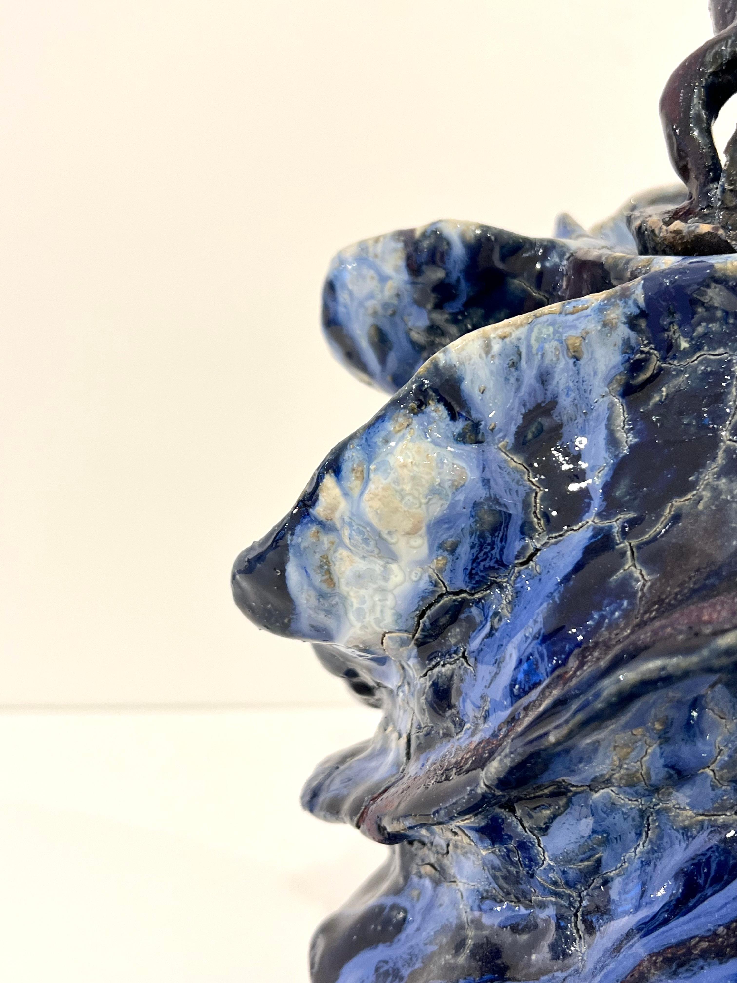XXI secolo e contemporaneo Grande vaso scultoreo in ceramica smaltata di Henrik Folsgaard in vendita